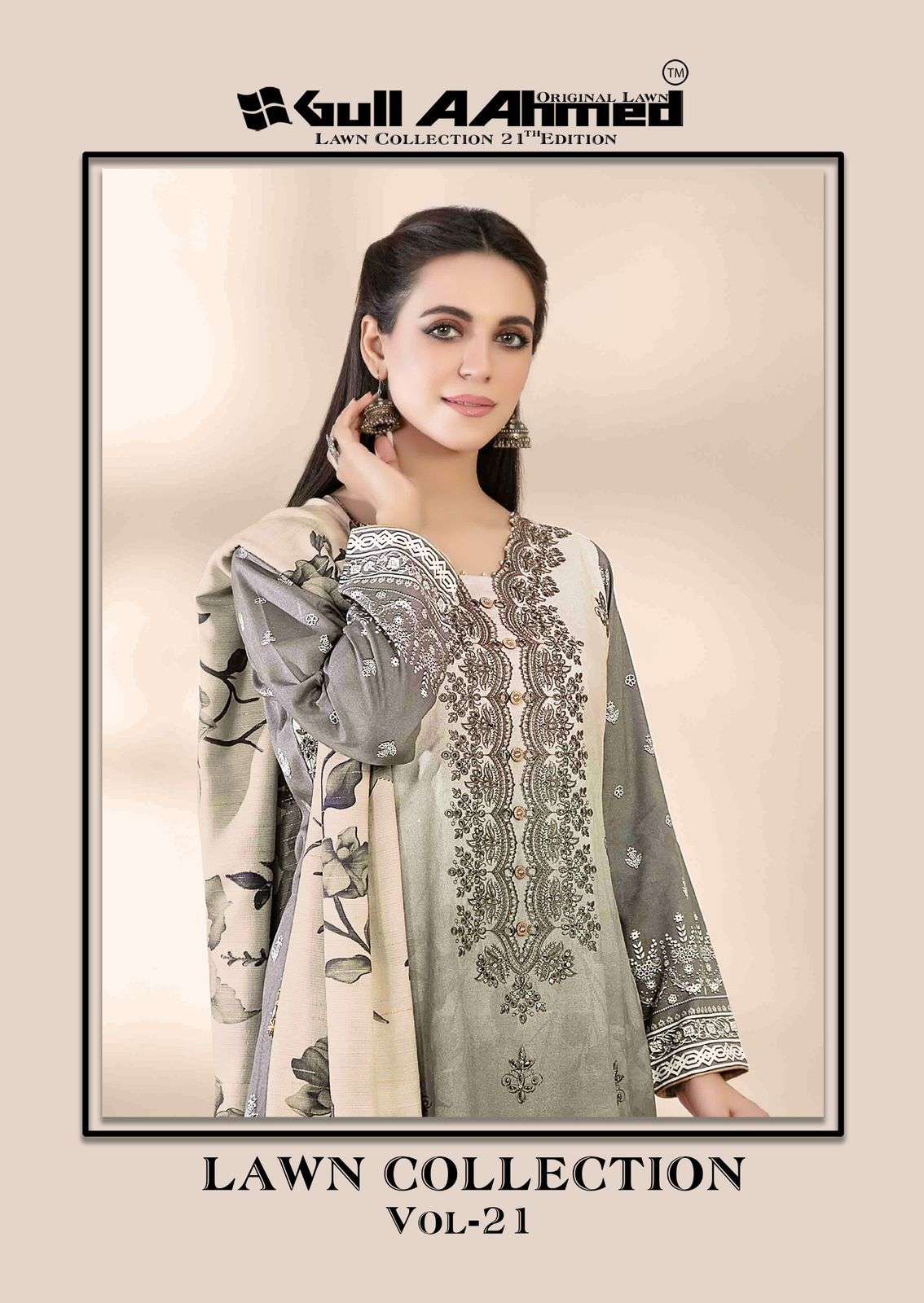 Gul A Ahmed Lawn Collection Vol 21 Pakistani Dress Material At Low Range