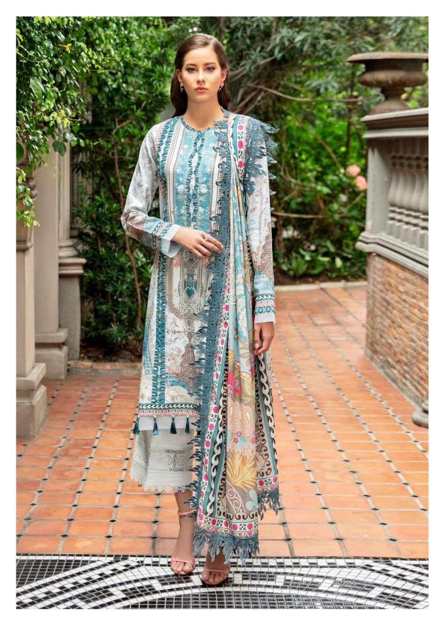 Bin Saeed Jade Crimson Vol 7 Lawn Cotton Low Range Pakistani Suits Supplier In Surat