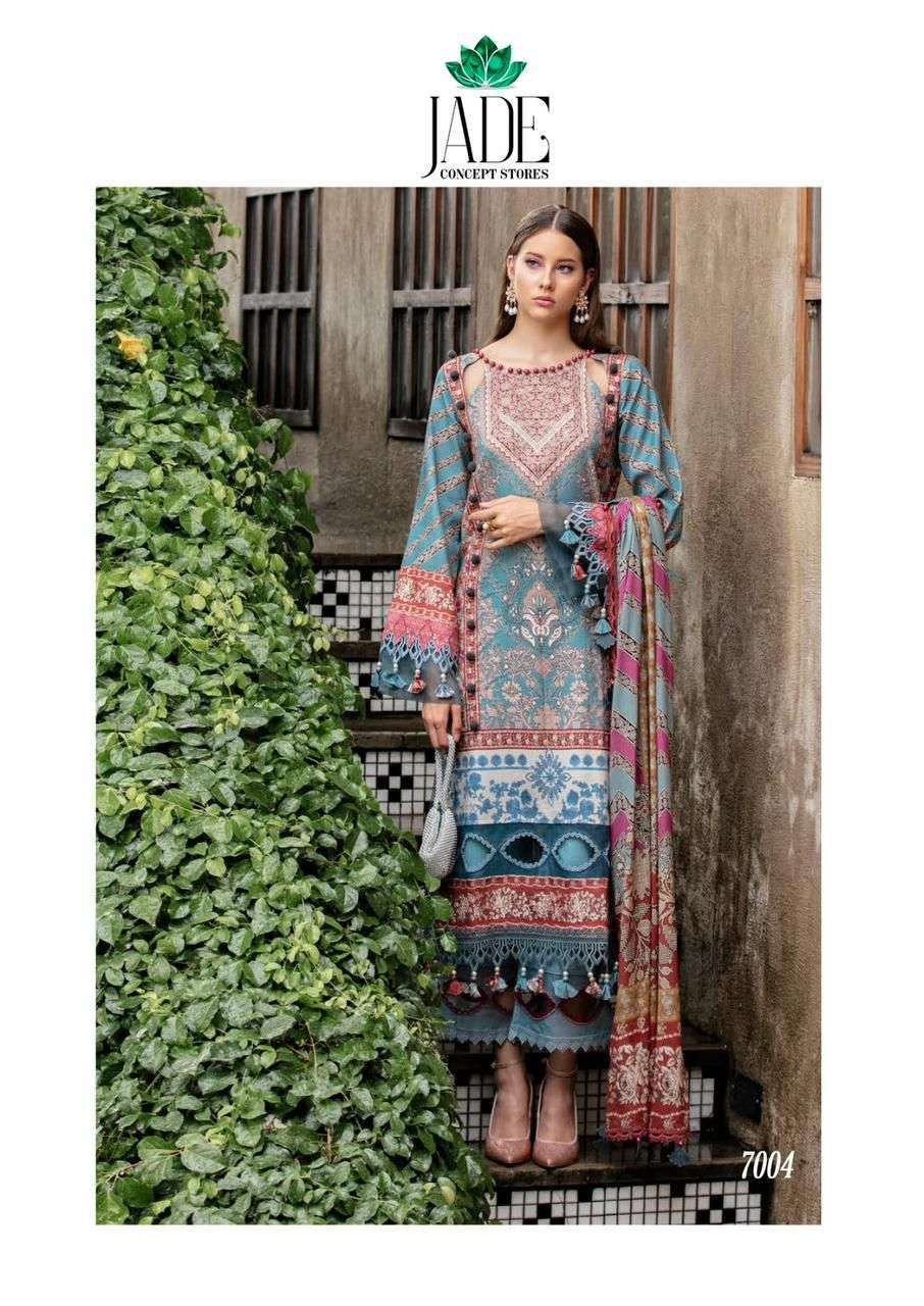 Bin Saeed Jade Crimson Vol 7 Lawn Cotton Low Range Pakistani Suits Supplier In Surat