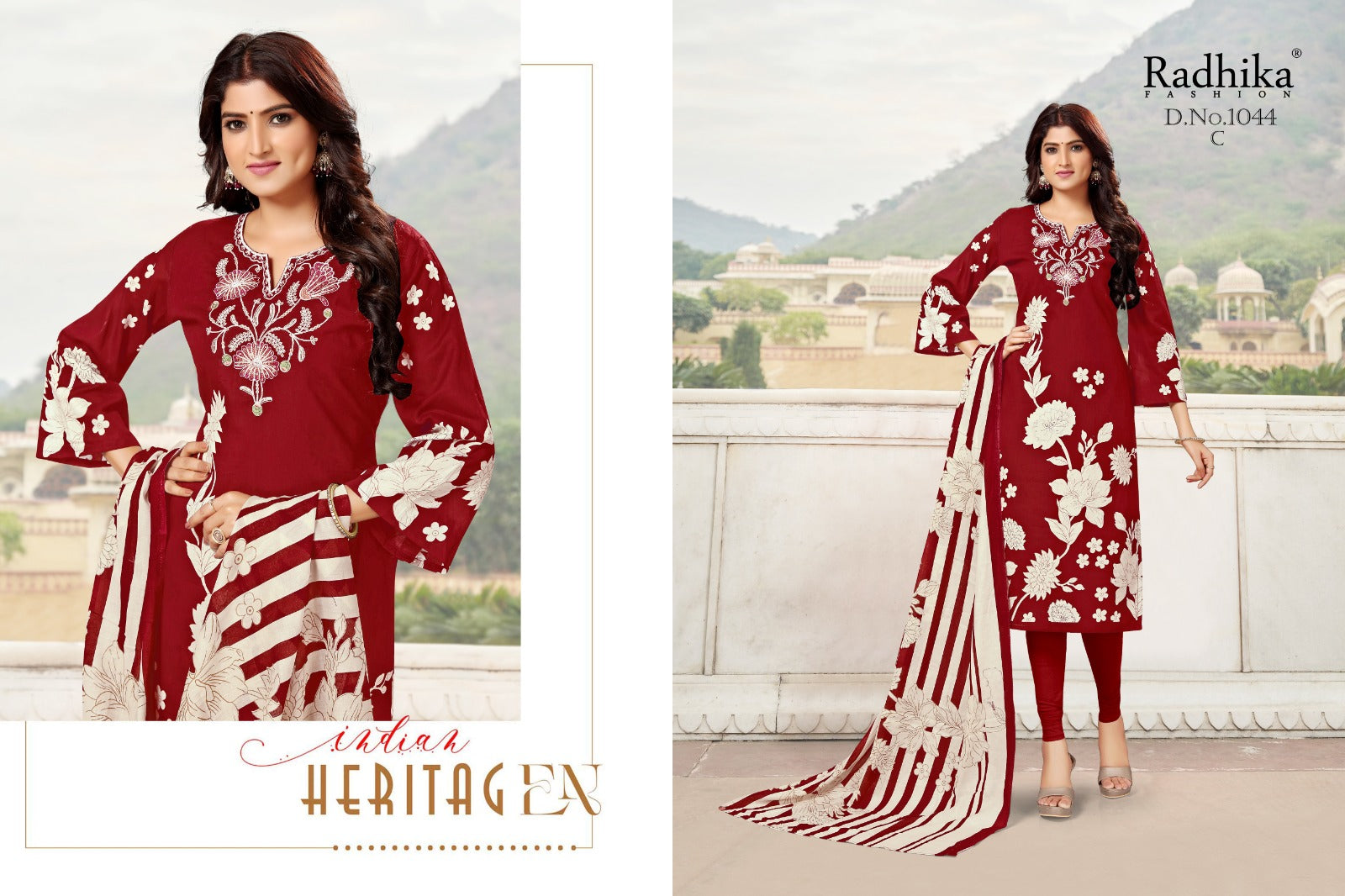 Azara Karachi Suit Jackpot Cotton Embroidery Work Salwar Suit For Women