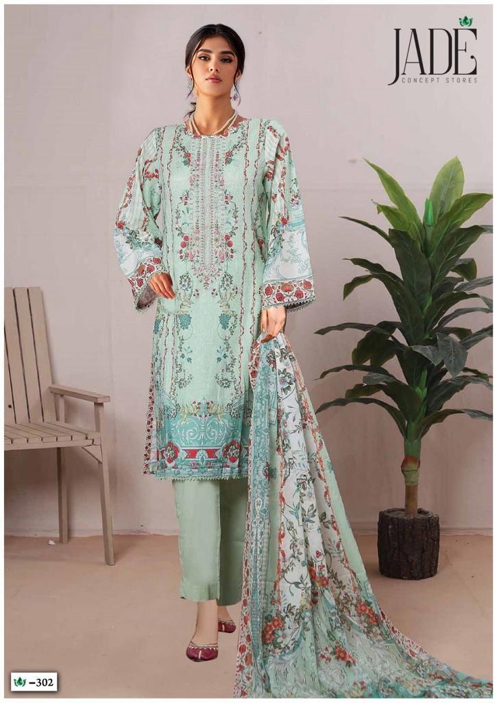 Jade Crimson Exclusive Heavy Lawn Vol 3 Cotton Printed Pakistani Dress Material Supplier In Jetpur - jilaniwholesalesuit