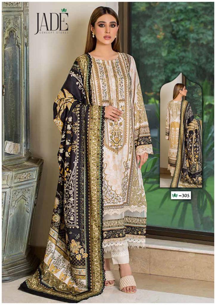 Jade Crimson Exclusive Heavy Lawn Vol 3 Cotton Printed Pakistani Dress Material Supplier In Jetpur - jilaniwholesalesuit