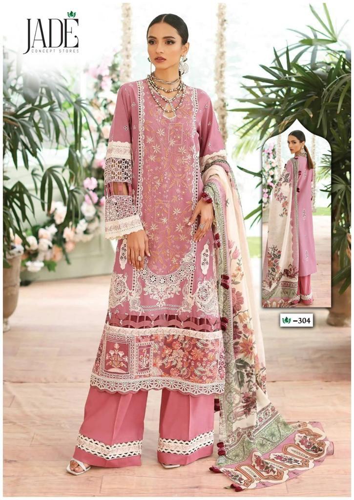 Jade Crimson Exclusive Heavy Lawn Vol 3 Cotton Printed Pakistani Dress Material Supplier In Jetpur - jilaniwholesalesuit