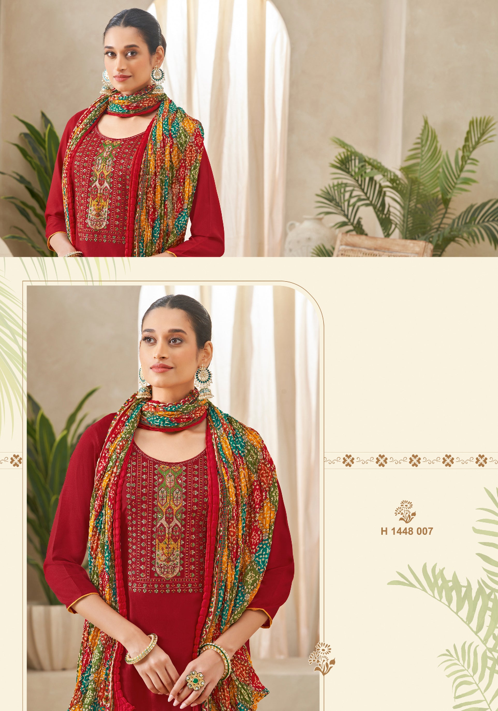 Alok Suit Jaimala Nigaar Edition 24 Rayon Slub With Embroidery Work Ladies Salwar Suit Wholesaler