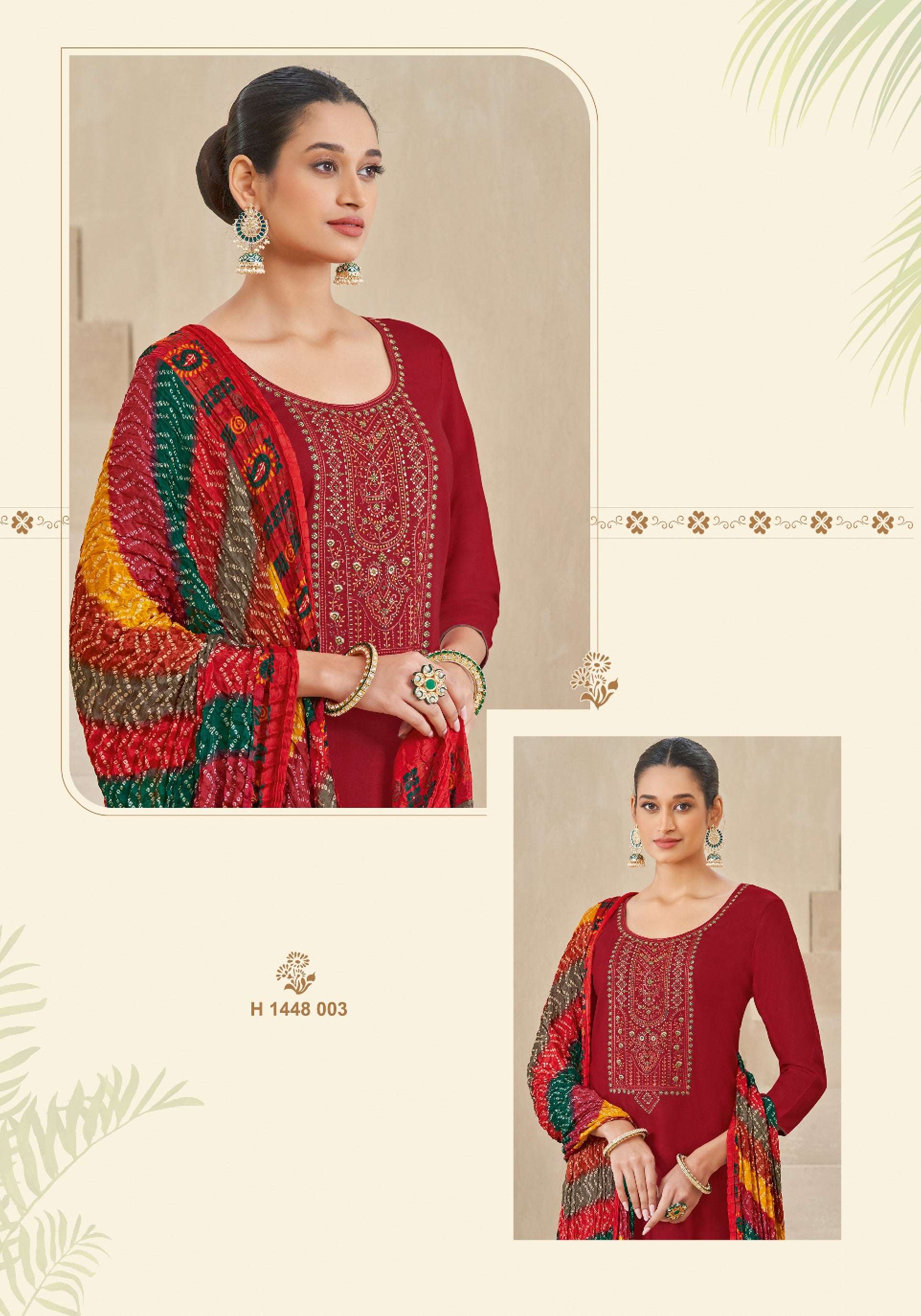 Alok Suit Jaimala Nigaar Edition 24 Rayon Slub With Embroidery Work Ladies Salwar Suit Wholesaler