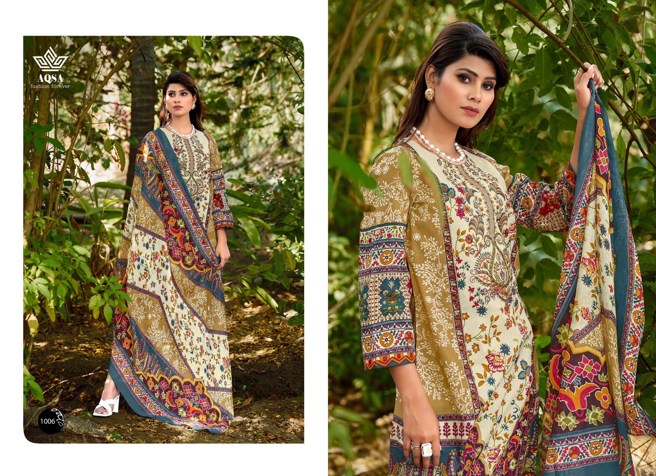 Aqsa Fashion Jashn Cambric Cotton With Embroidery Work Pakistani Salwar Suits Wholesale Supplier In Surat