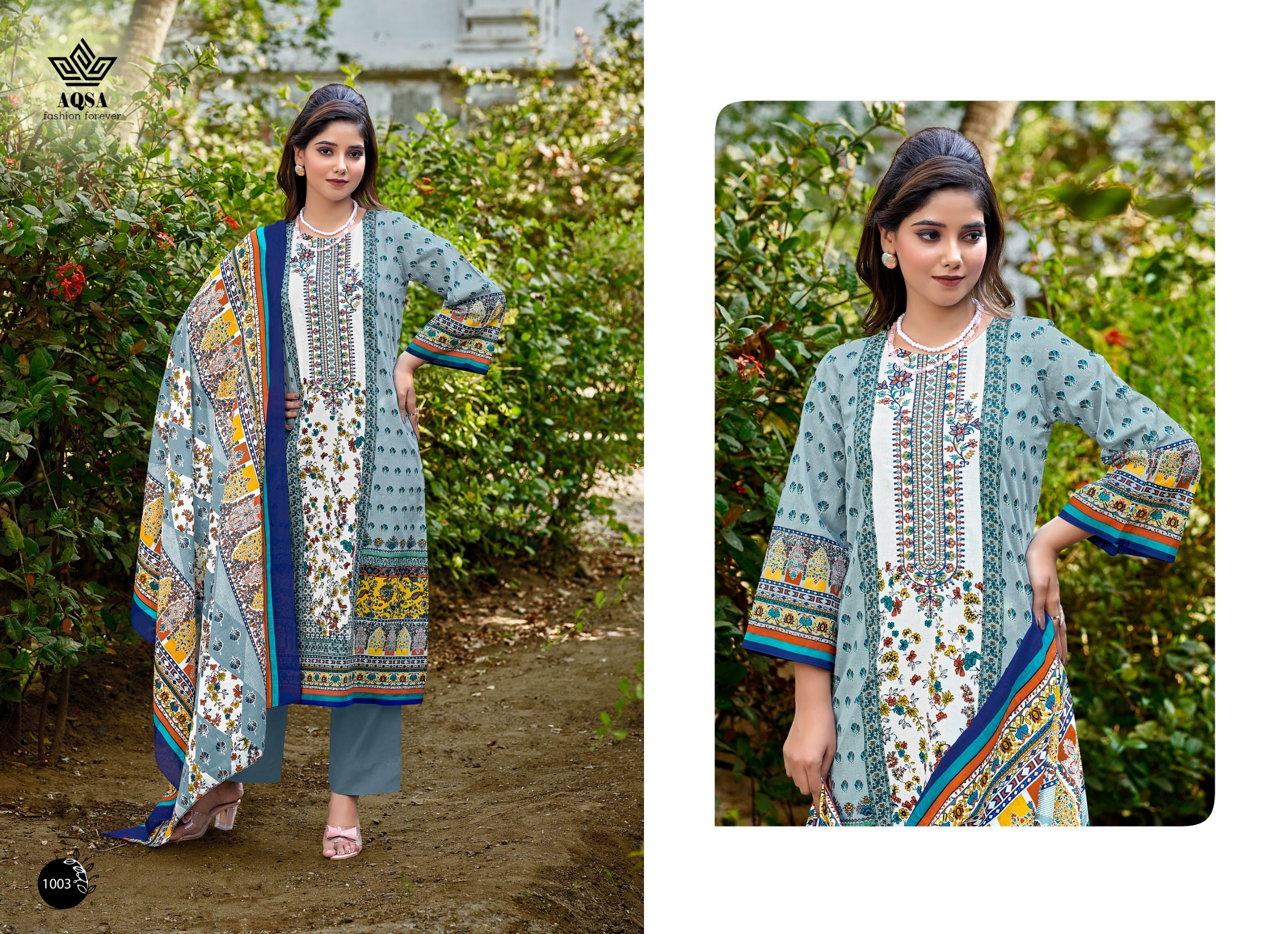 Aqsa Fashion Jashn Cambric Cotton With Embroidery Work Pakistani Salwar Suits Wholesale Supplier In Surat