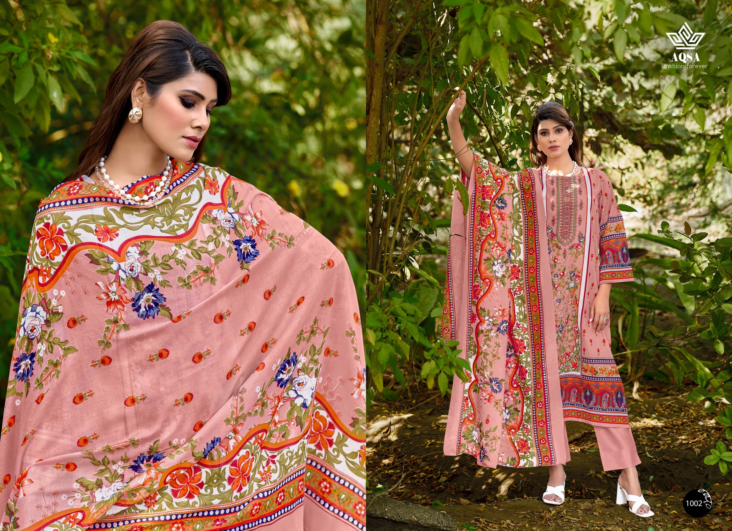 Aqsa Fashion Jashn Cambric Cotton With Embroidery Work Pakistani Salwar Suits Wholesale Supplier In Surat