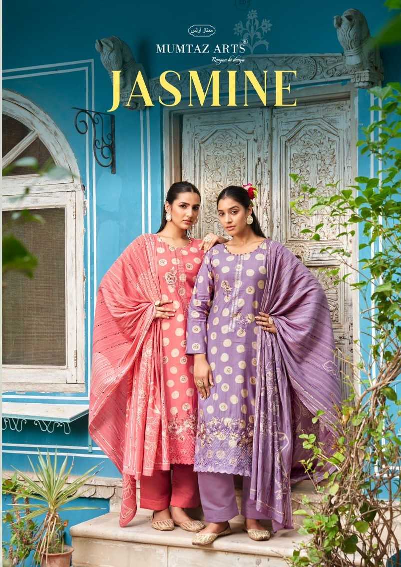 Jasmine By Mumtaz Arts Viscose Muslin Embroidery Work Salwar Suits Wholesaler Surat