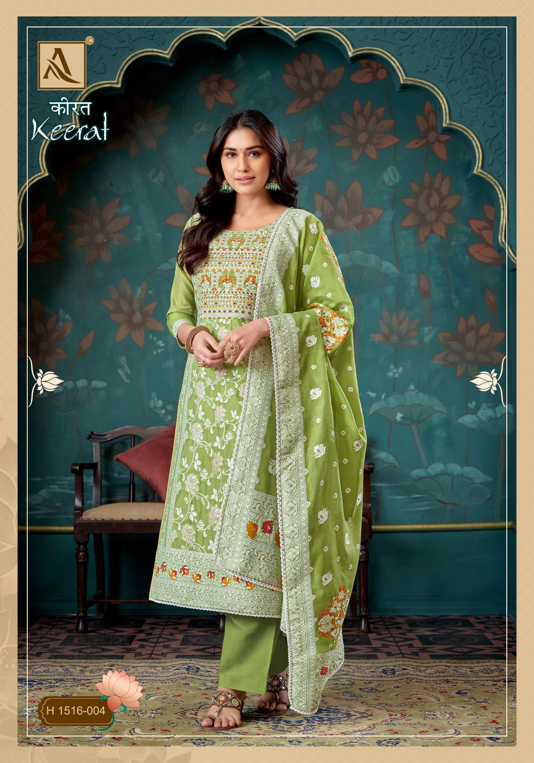 Alok Suit Keerat Jacquard With Handwork Salwar suit pakistani suit design