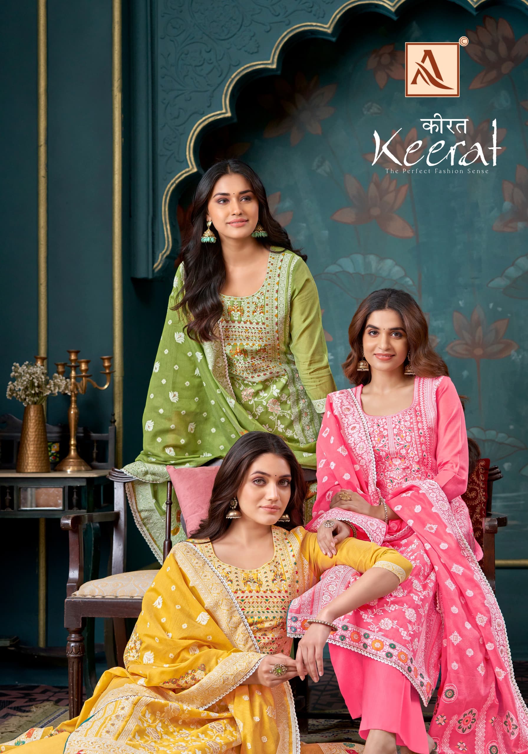 Alok Suit Keerat Jacquard With Handwork Salwar suit pakistani suit design