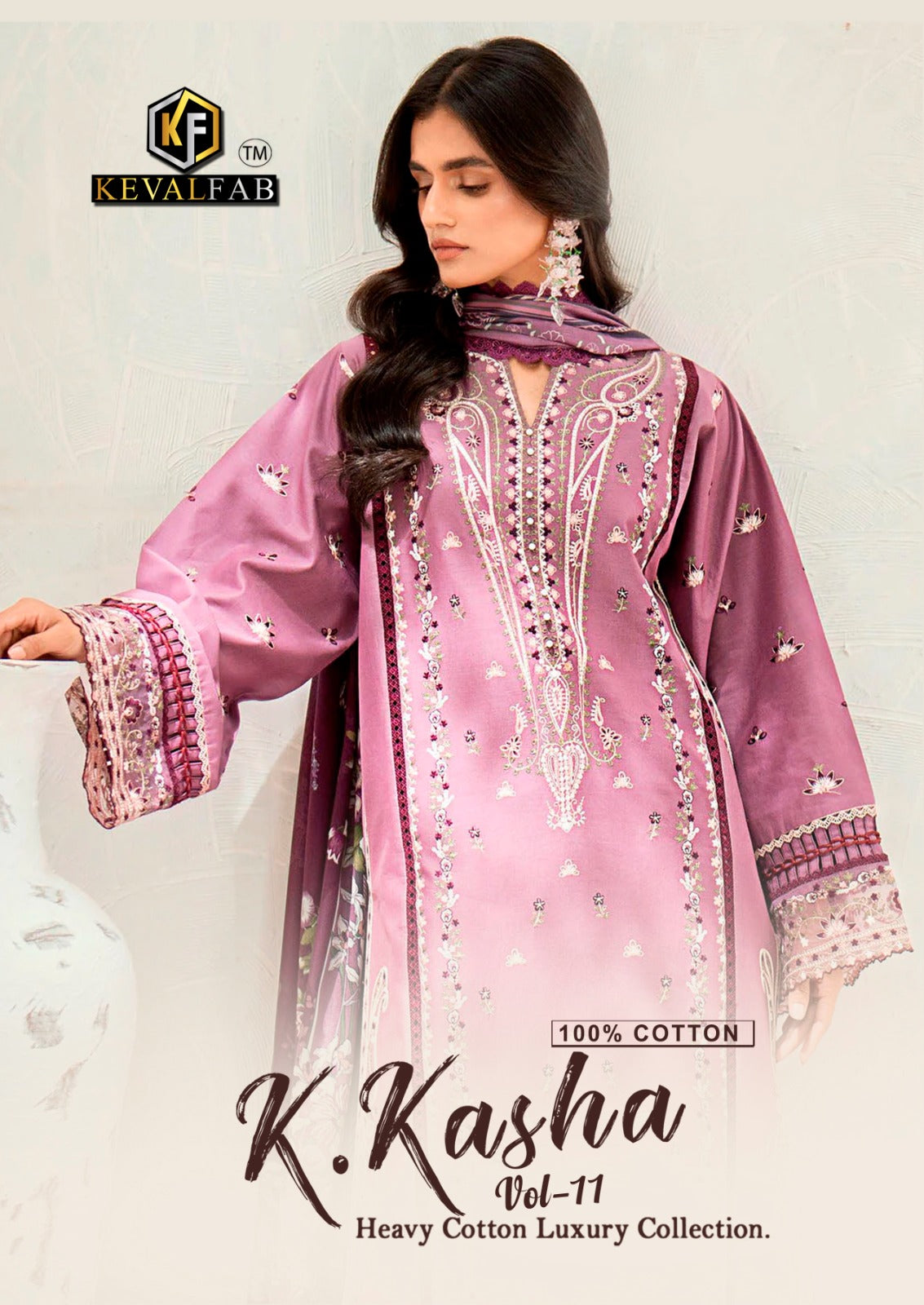 Keval Fab K.Kasha Vol 11 Lawn Cotton Printed Dress Material At Low Range Surat