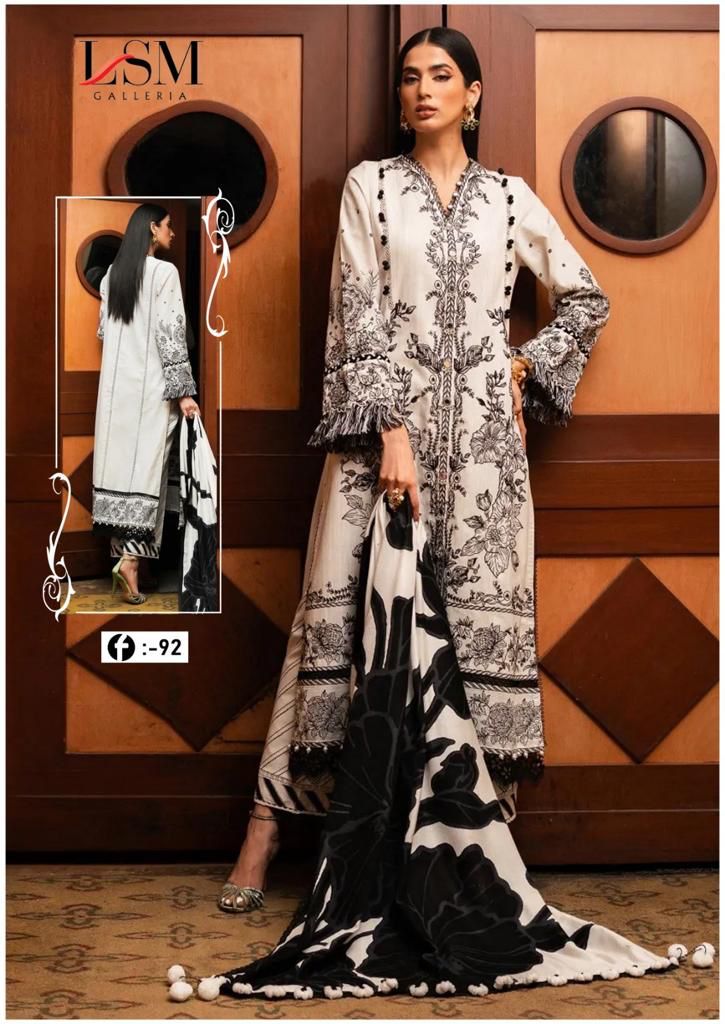 LSM Firdous Queen Exclusive Heavy Lawn Vol 9 Lawn Cotton Printed Pakistani Dress Material At Wholesale Rate - jilaniwholesalesuit