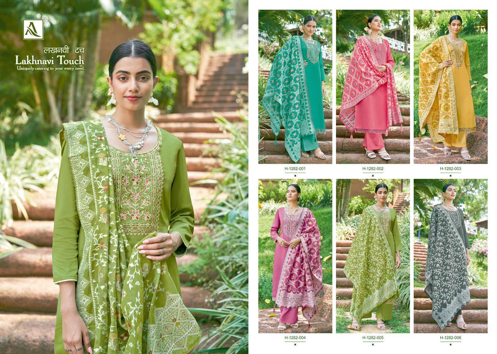 Tvis and Bliss. Blue Threadwork Lucknow Chikankari Cotton Dress Material