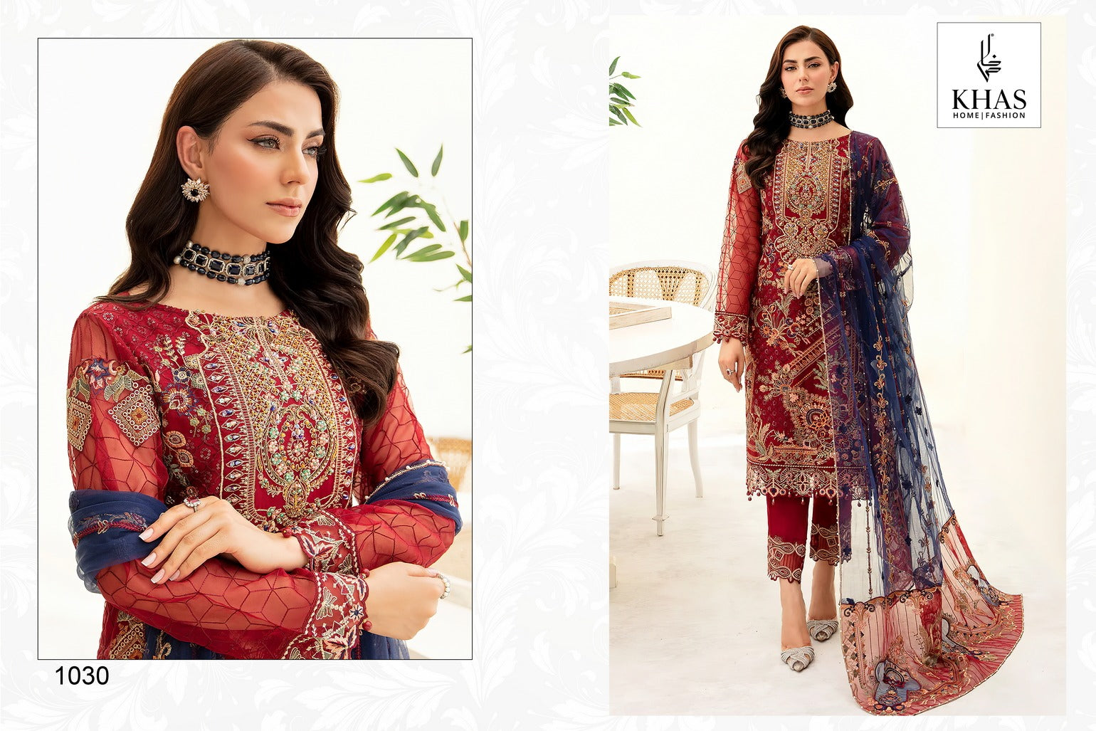 Khas fashion Minhal georgette with embroidery work pakistani salwar suits latest collection - jilaniwholesalesuit