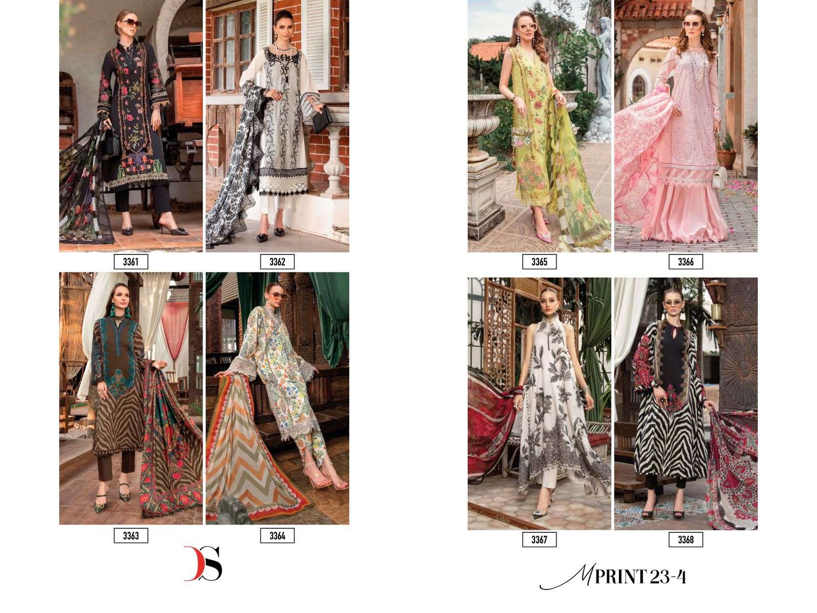 Deepsy Suits M Print 23 - 4 cotton with printed pakistani salwar kameez collection Cotton Dupatta - jilaniwholesalesuit