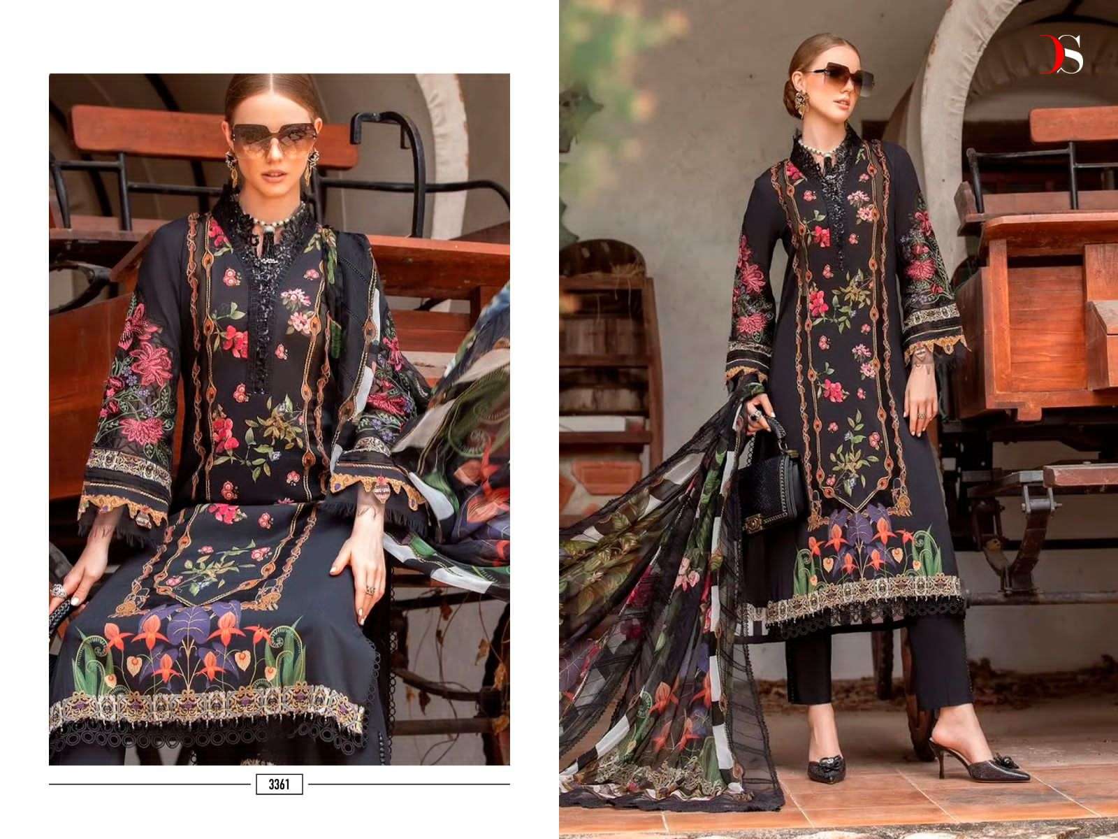 Deepsy Suits M Print 23 - 4 cotton with printed pakistani salwar kameez collection Chiffon Dupatta - jilaniwholesalesuit