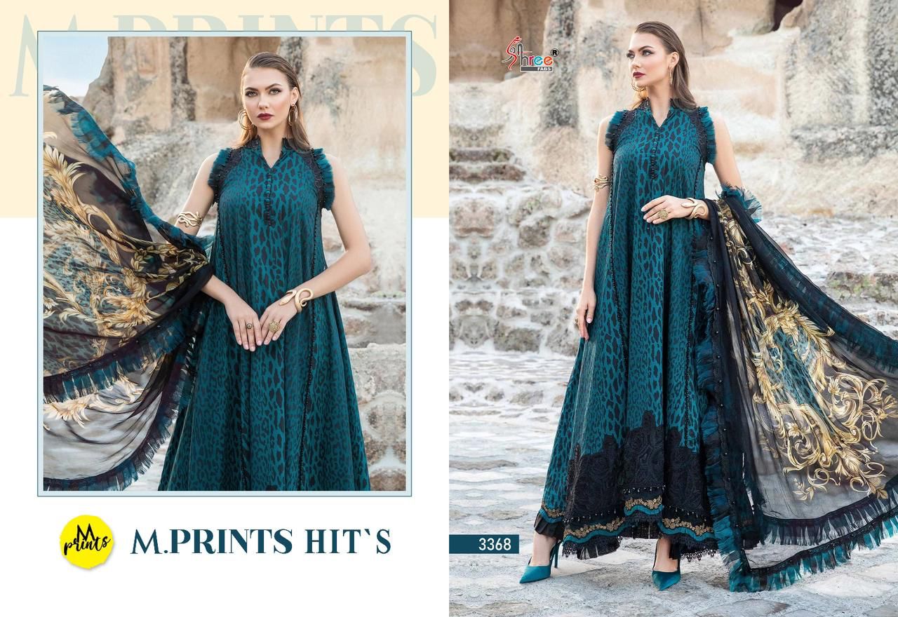 M prints m.prints hits d.no.3368-3369 cotton with embroidery patch work Cotton dupatta pakistani suits at wholesale rate - jilaniwholesalesuit