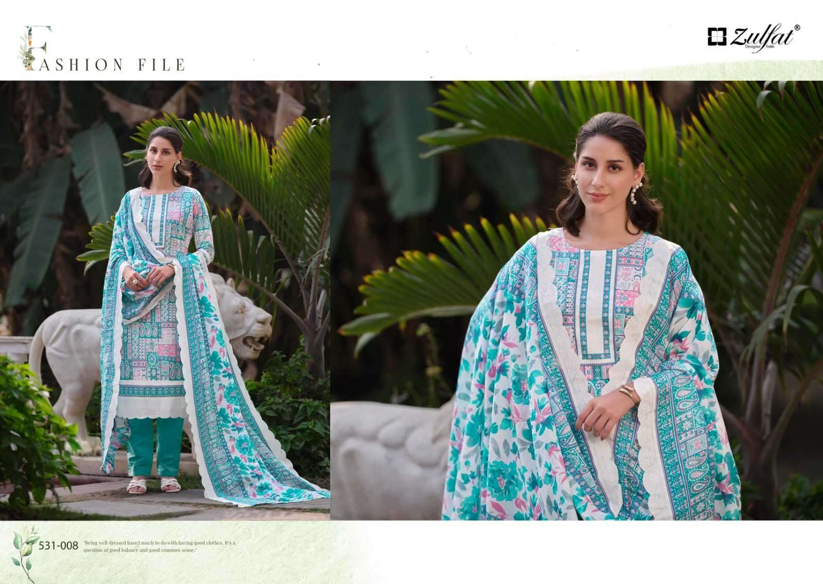 Zulfat Designer Suits Maryam Cotton Designer Print Salwar Suits Wholesale Supplier In Surat