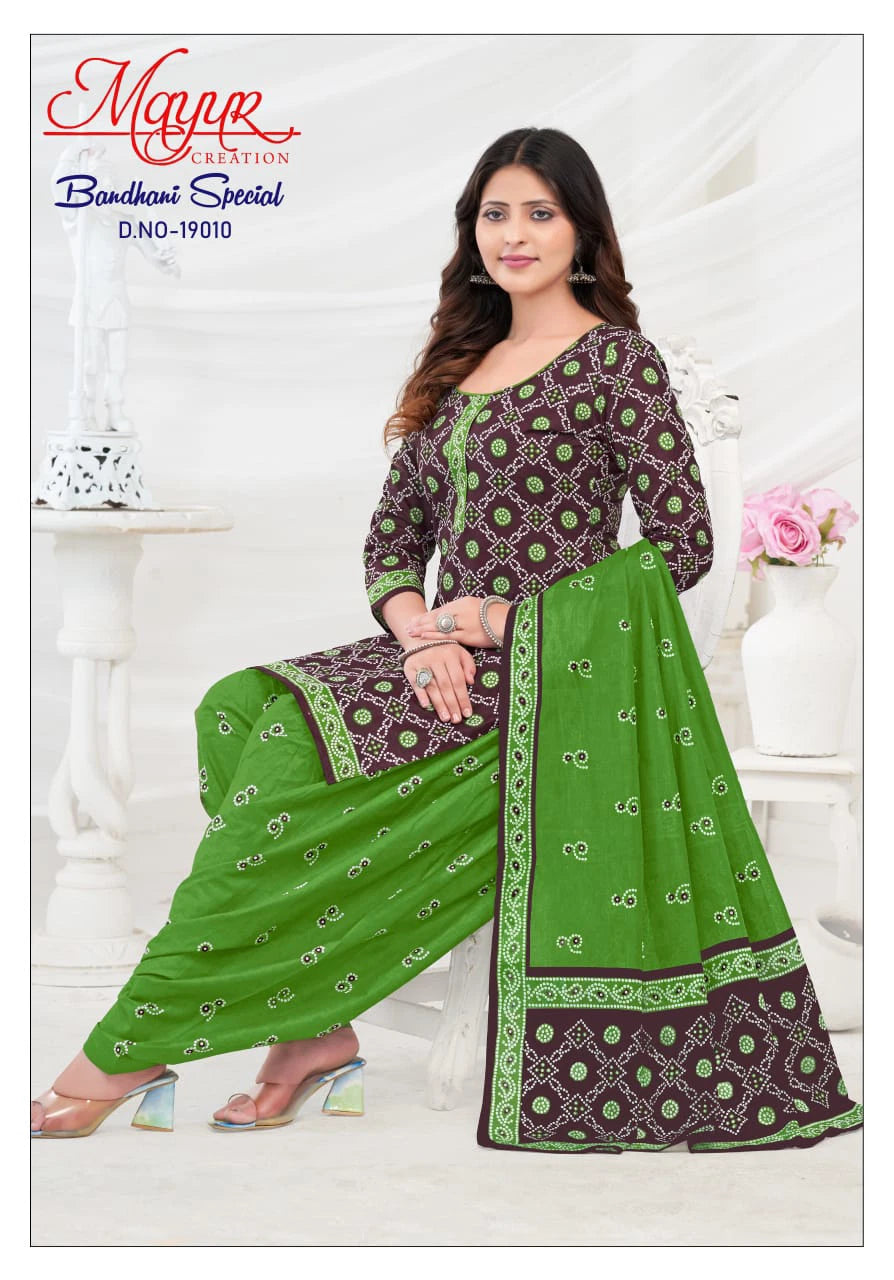 Mayur Bandhani Vol 19 Cotton Printed Bandhani Dress Material Wholesale Jetpur Gujarat