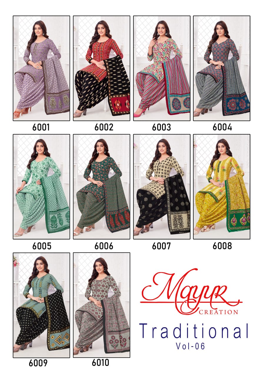 Mayur Creation Traditional Vol 6 Cotton Printed Dress Material Wholesale Jetpur