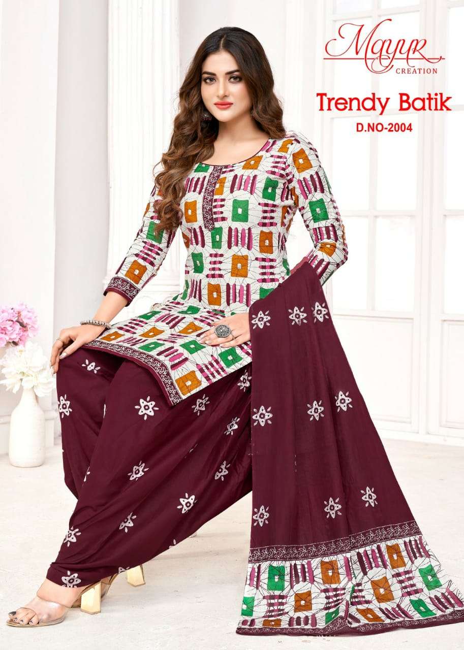 Mayur Creation Trendy Batik Vol 2 Pure Cotton Printed Dress Material Wholesale Supplier - jilaniwholesalesuit