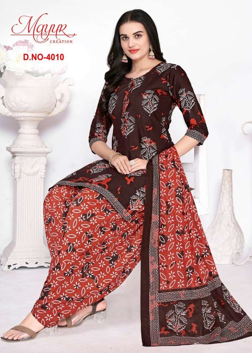 Mayur Creation Gamthi Vol 4 Cotton Printed Regular Wear Dress MAterial Supplier In Jetpur - jilaniwholesalesuit