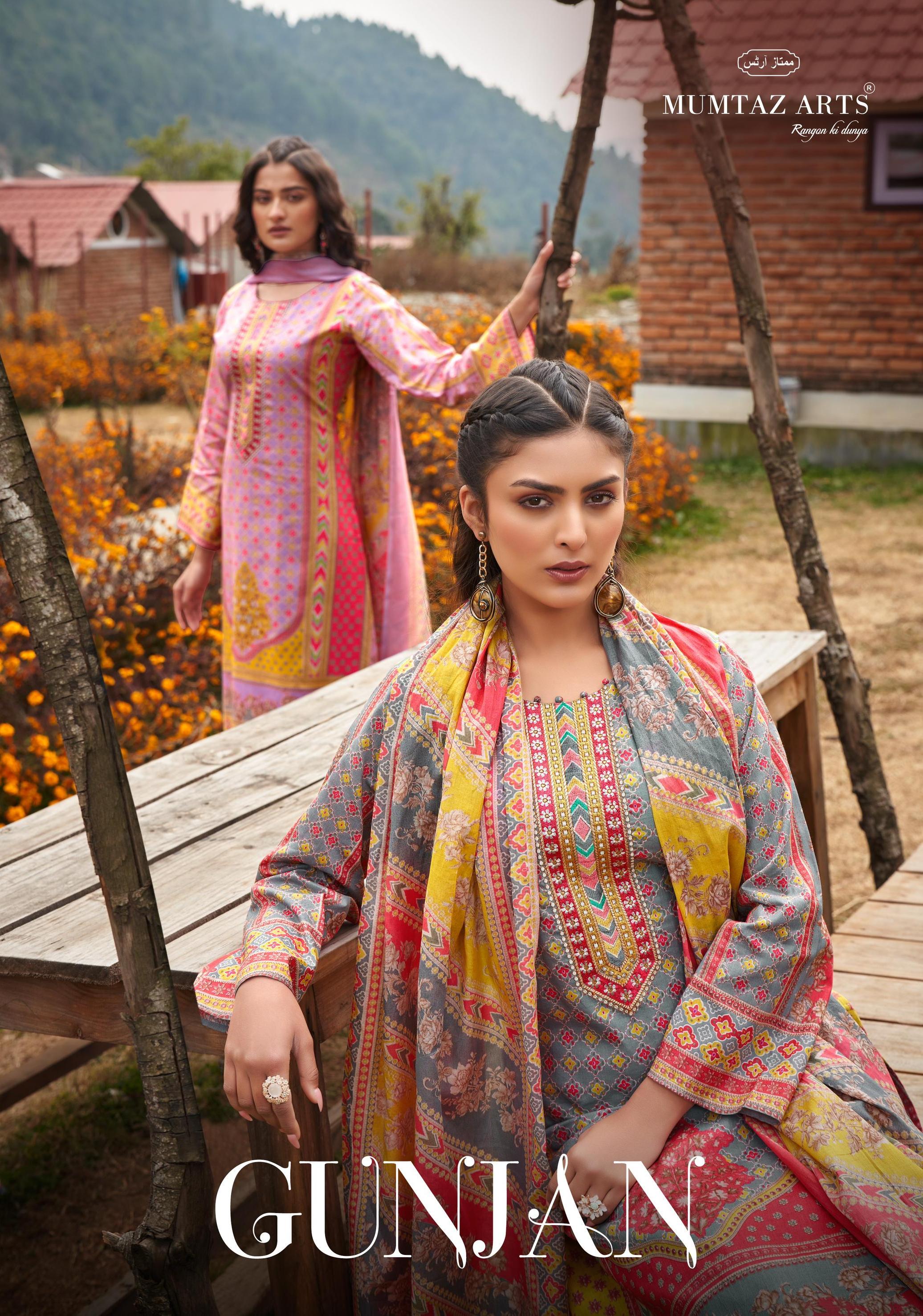 Mumtaz Arts Gunjan Viscose Lawn Cambric Cotton With Embroidery Work Salwar Suits Wholesaler In Delhi - jilaniwholesalesuit