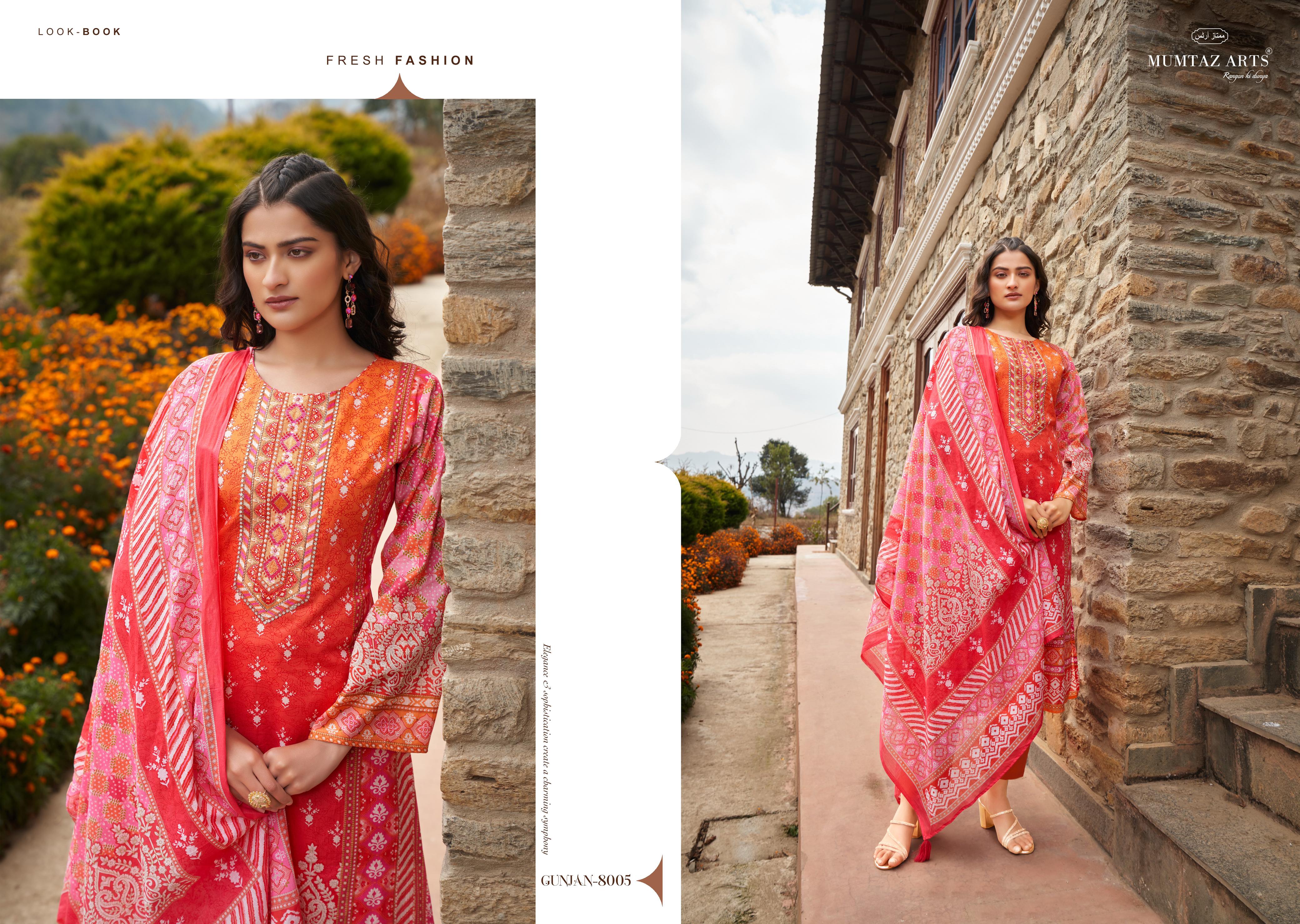 Mumtaz Arts Gunjan Viscose Lawn Cambric Cotton With Embroidery Work Salwar Suits Wholesaler In Delhi - jilaniwholesalesuit