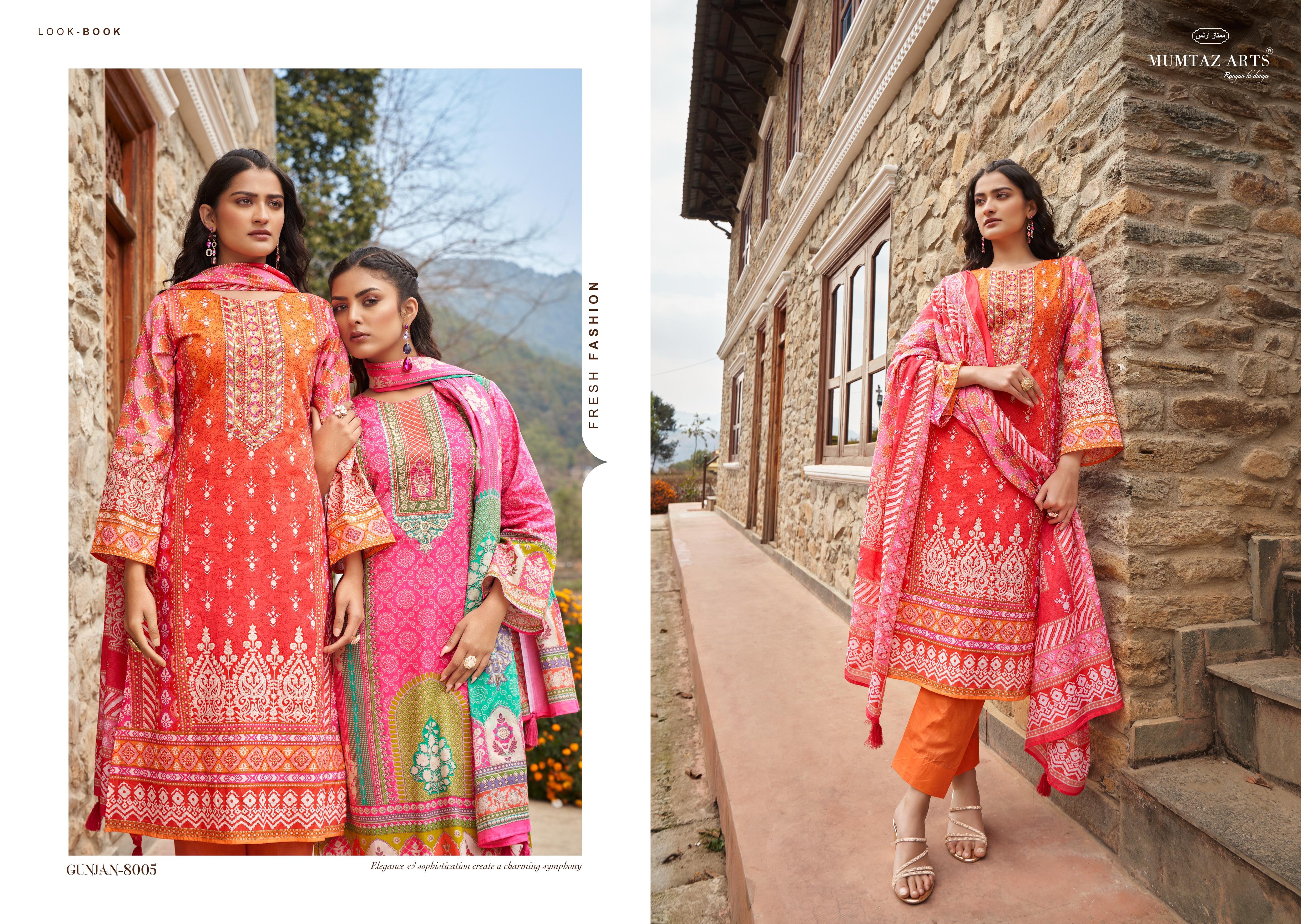 Mumtaz Arts Gunjan Viscose Lawn Cambric Cotton With Embroidery Work Salwar Suits Wholesaler In Delhi - jilaniwholesalesuit