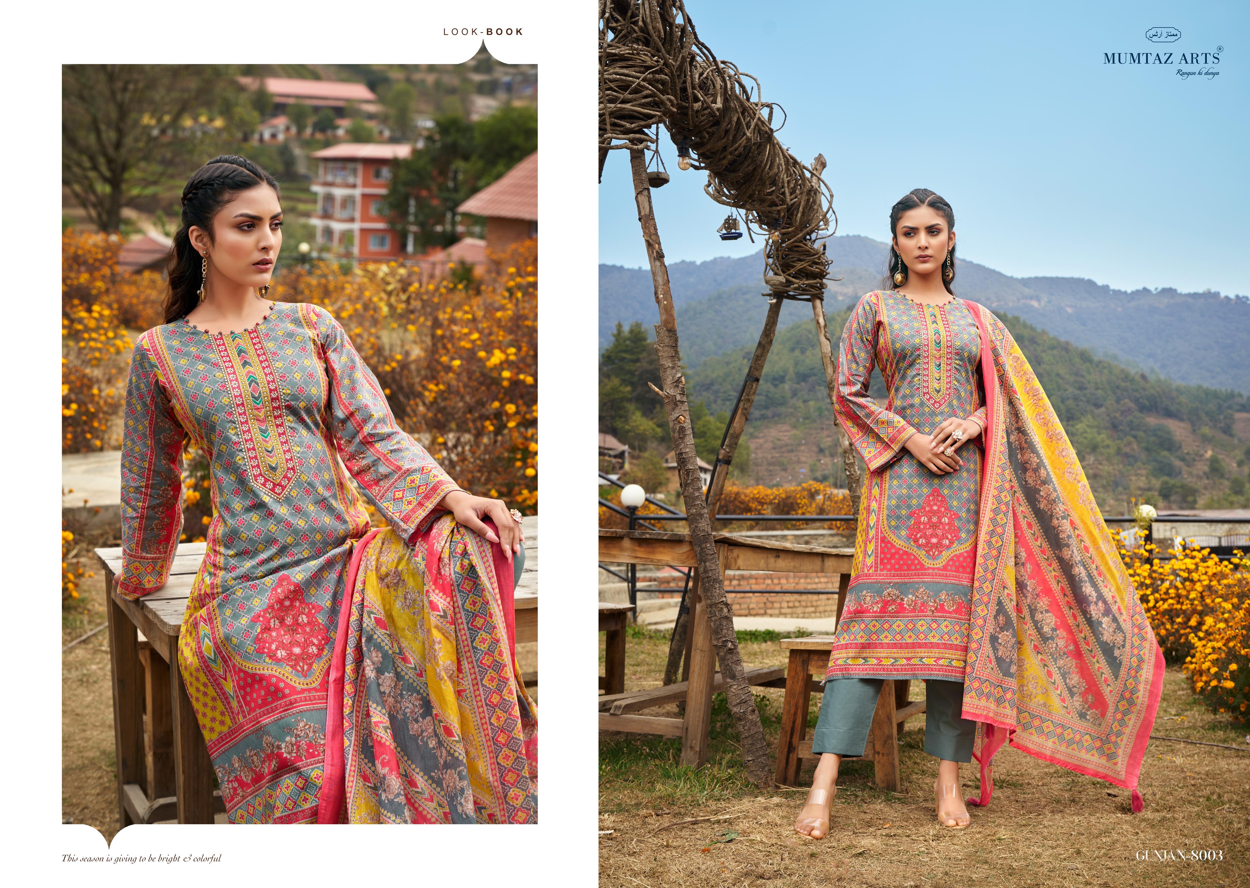 Mumtaz Arts Gunjan Viscose Lawn Cambric Cotton With Embroidery Work Salwar Suits Wholesaler In Delhi - jilaniwholesalesuit