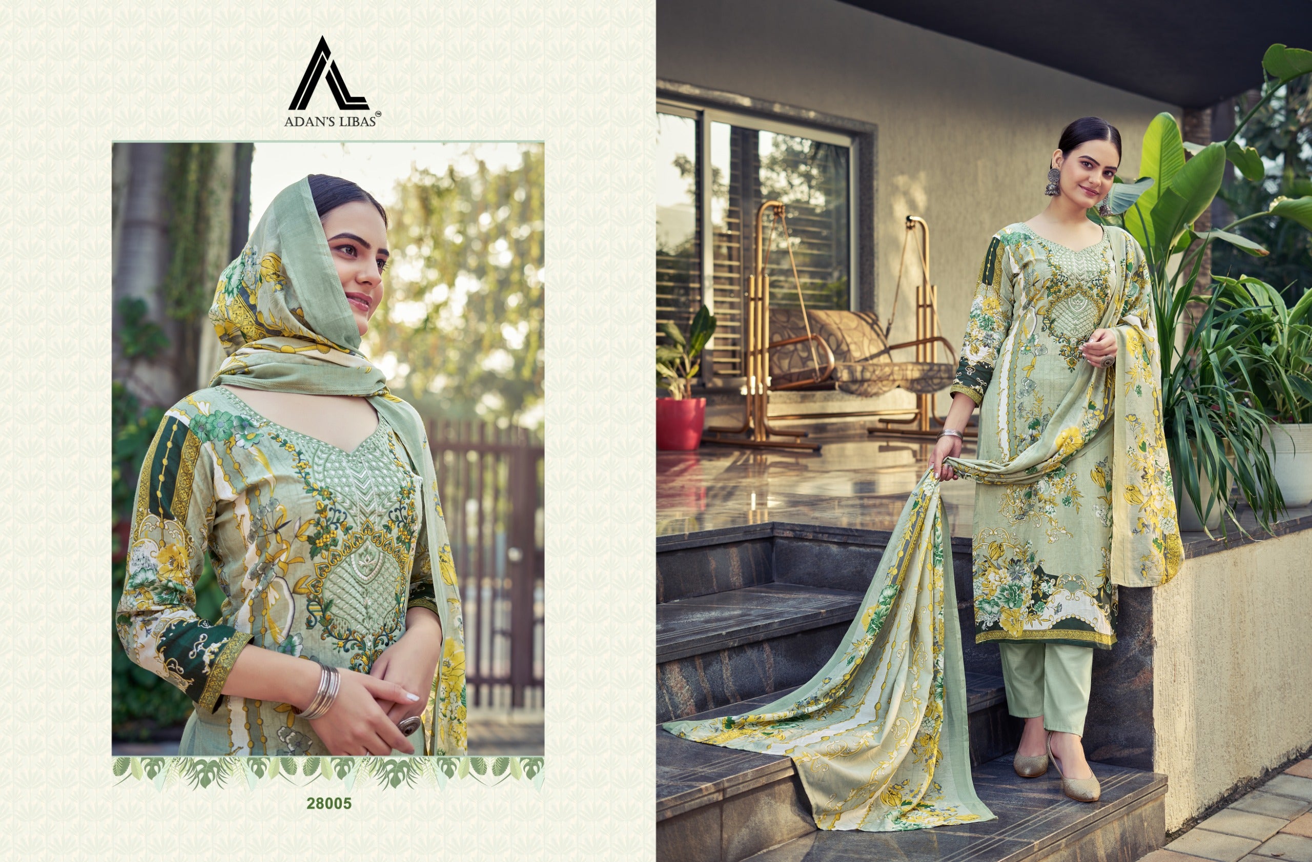 Adans Libas Naira vol 28 Cotton Digital Print With Embroidery Work Dress Material At Wholesale Rate - jilaniwholesalesuit