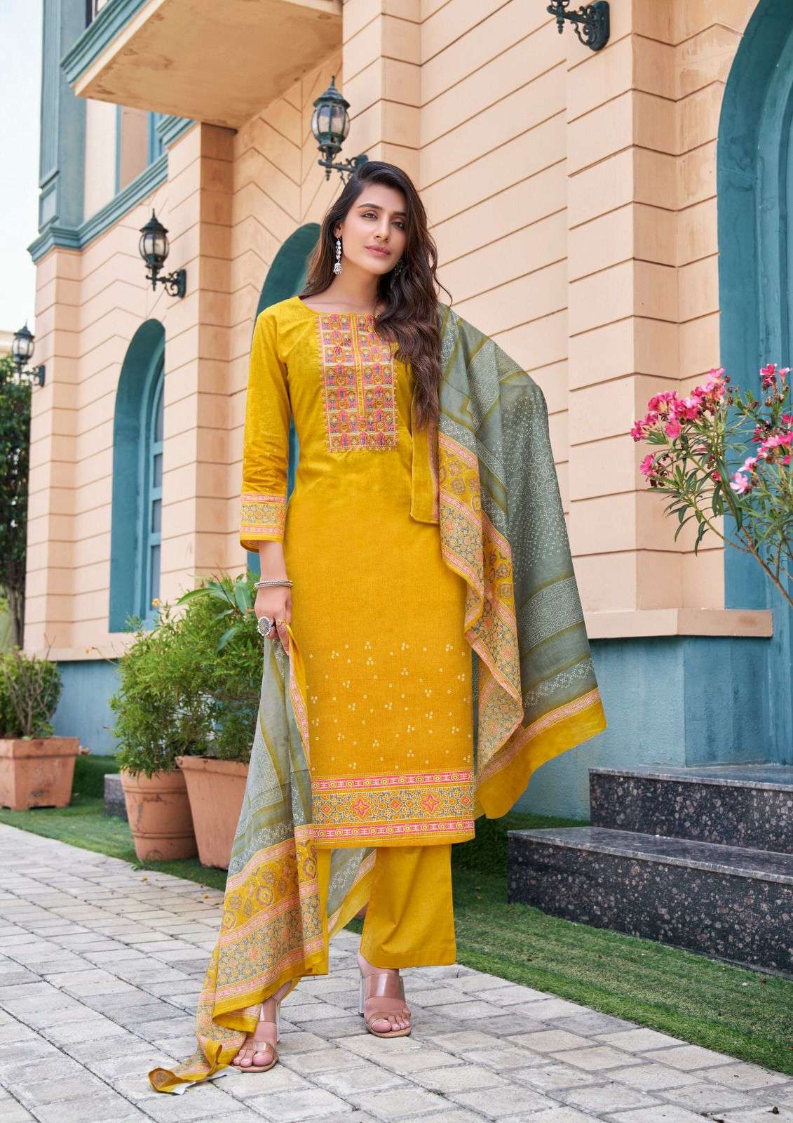 Yashika Trends Naishaa Session vol 3 cotton with embroidery work dress material supplier - jilaniwholesalesuit