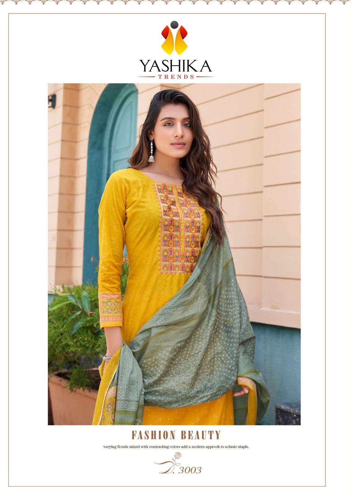 Yashika Trends Naishaa Session vol 3 cotton with embroidery work dress material supplier - jilaniwholesalesuit