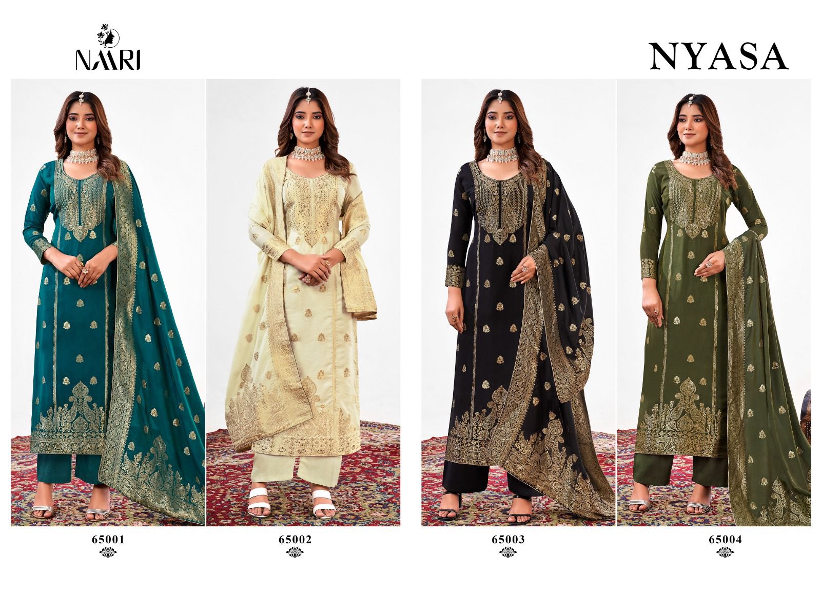Rsf Fashion Naari Nyasa Muslin Dola Jacquard Unstitch Salwar Suit Collection - jilaniwholesalesuit
