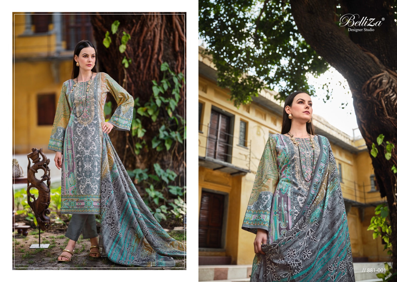 Belliza Designer Studio Naira Vol 35 Cotton With Embroidery Work Salwar Kameez Wholesale Supplier