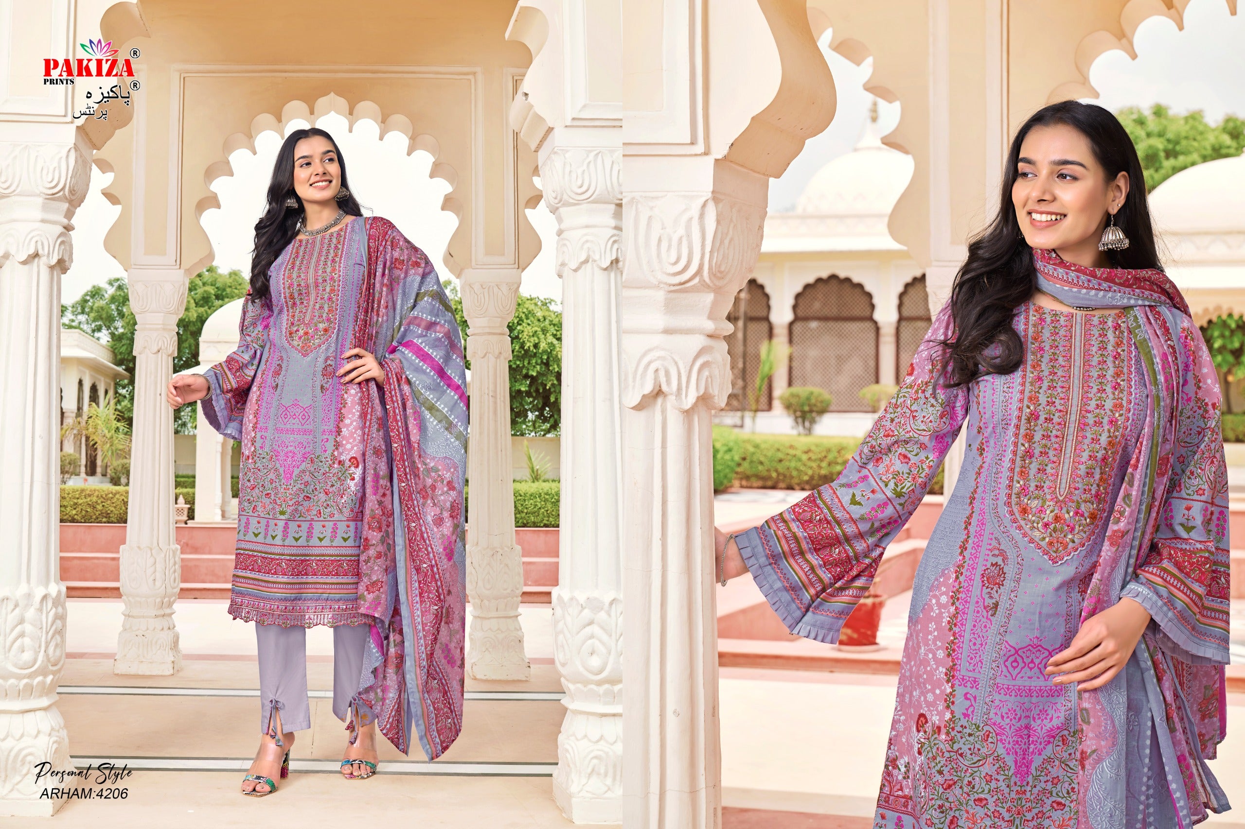 Pakiza Prints Arham Vol 42 Lawn Cotton Pakistani Salwar Kameez Wholesaler