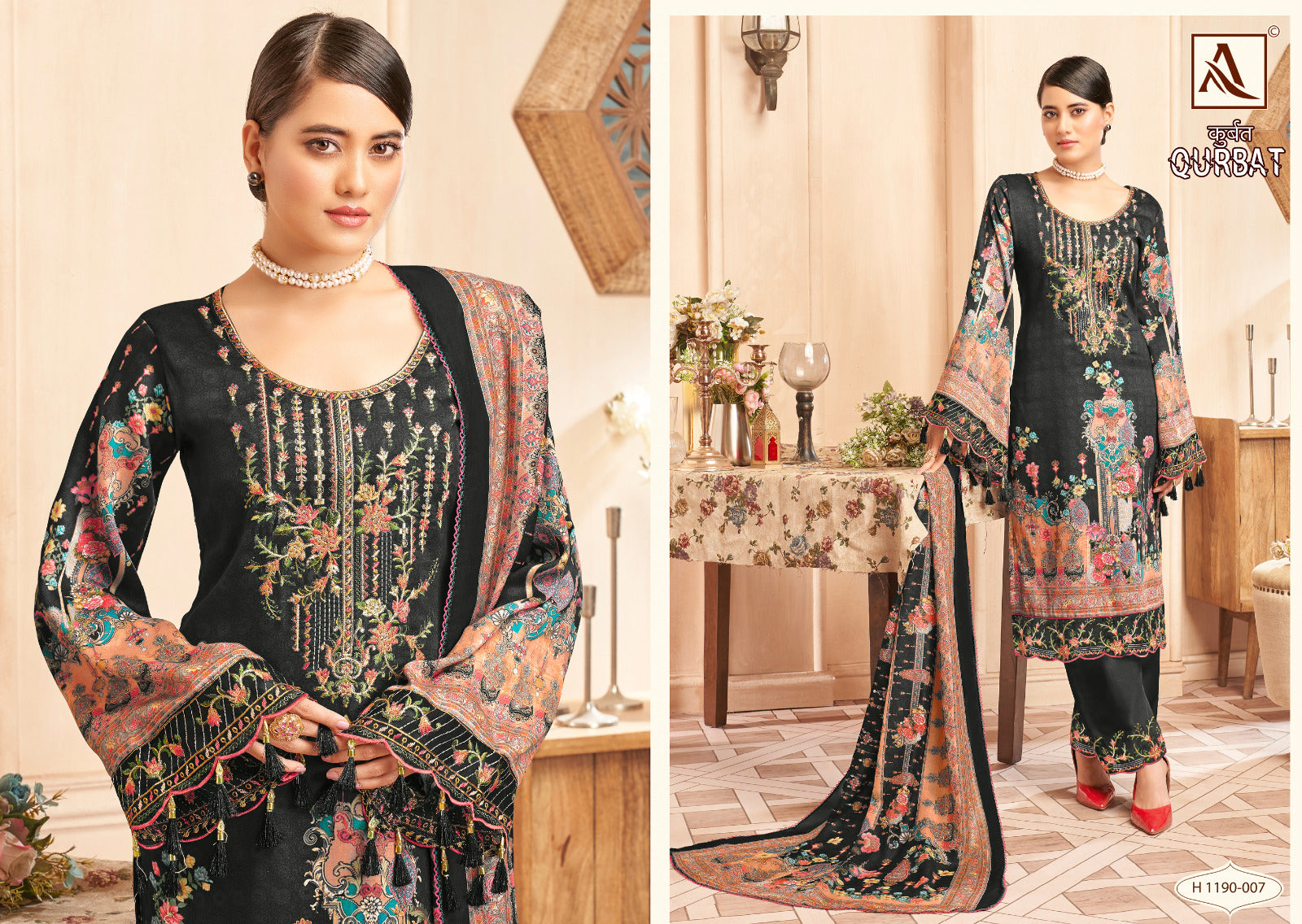 Alok Suit Qurbat Vol 9 Jam Cotton With Embroidery Work Pakistani Salwar Kameez At Wholesale Rate