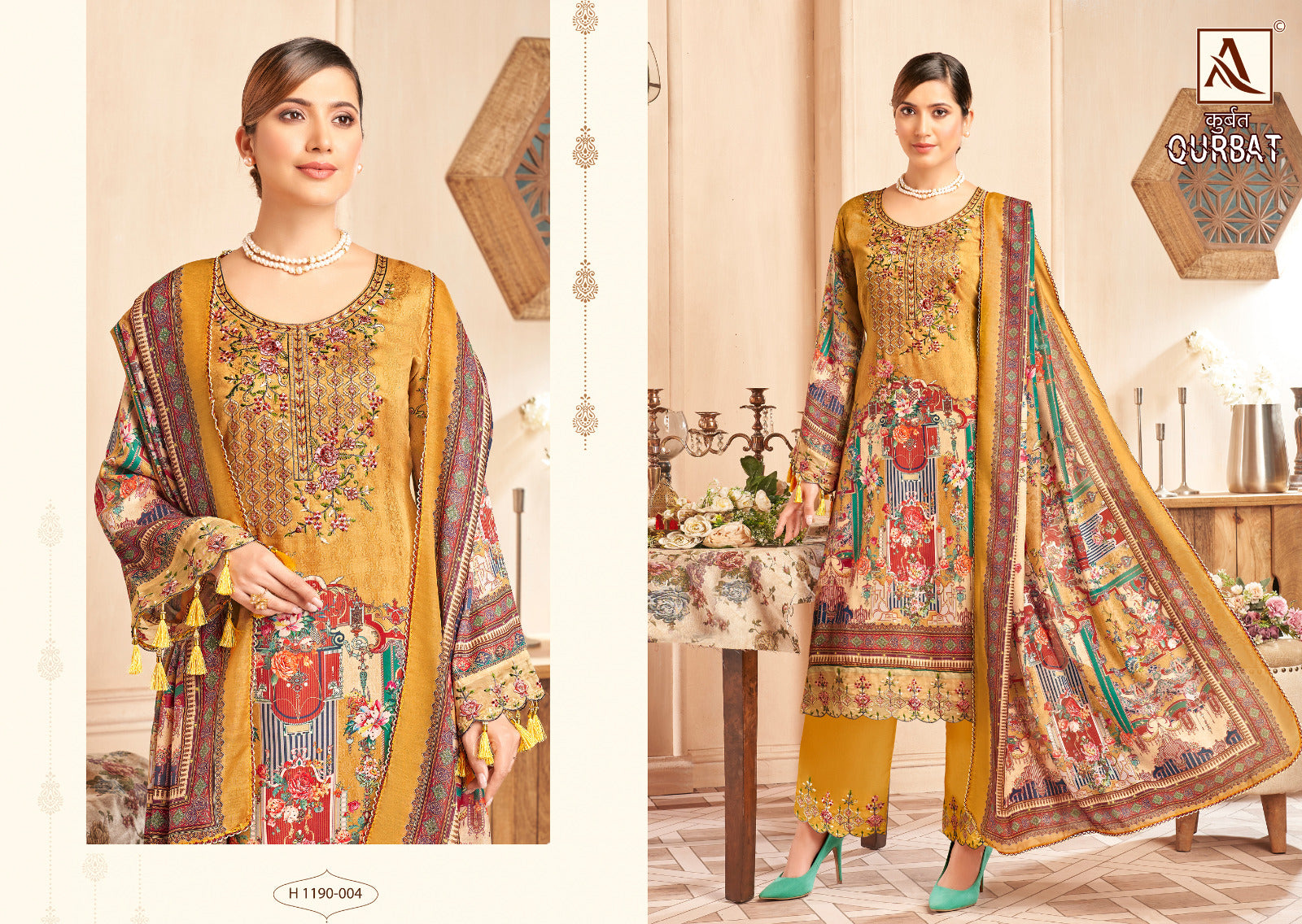 Alok Suit Qurbat Vol 9 Jam Cotton With Embroidery Work Pakistani Salwar Kameez At Wholesale Rate