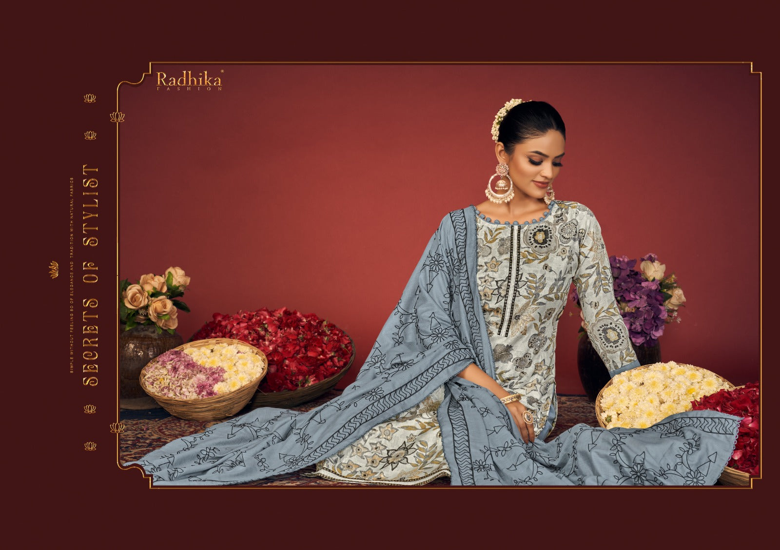 Radhika Fashion Blossom Vol 14 Cotton With Neck Work Salwar Suits At Wholesale Rate - jilaniwholesalesuit