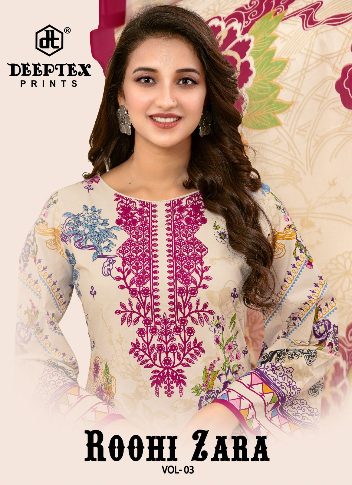 Deeptex Prints Roohi Zara Vol 3 Cotton Dress Material Wholesale Supplier In Jetpur