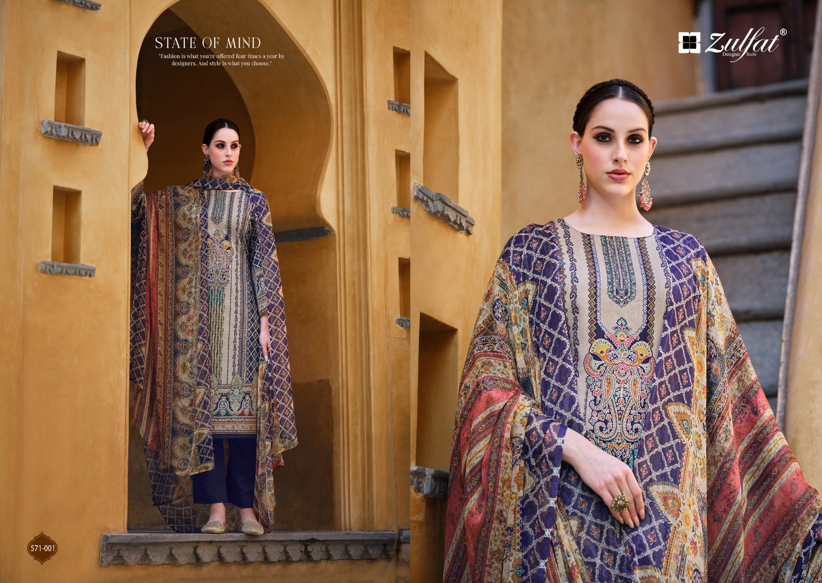 Zulfat Saima Cotton Dress Material Collection At Wholesale Rate