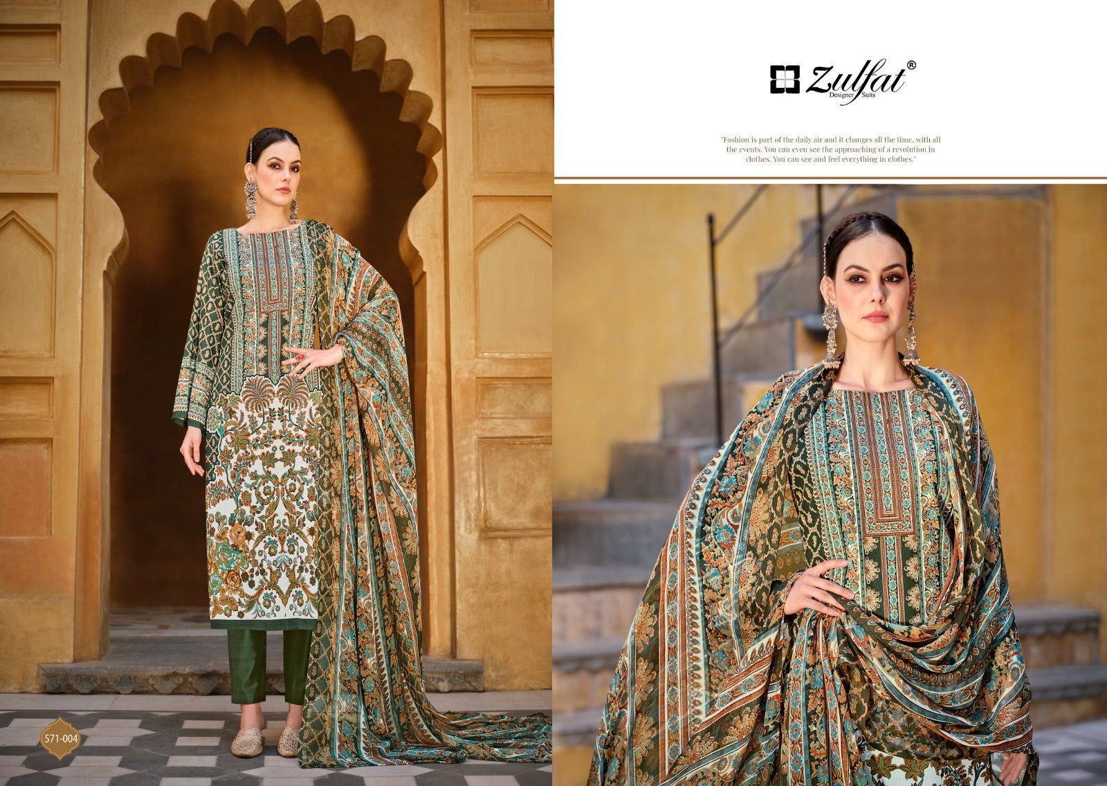 Zulfat Saima Cotton Dress Material Collection At Wholesale Rate