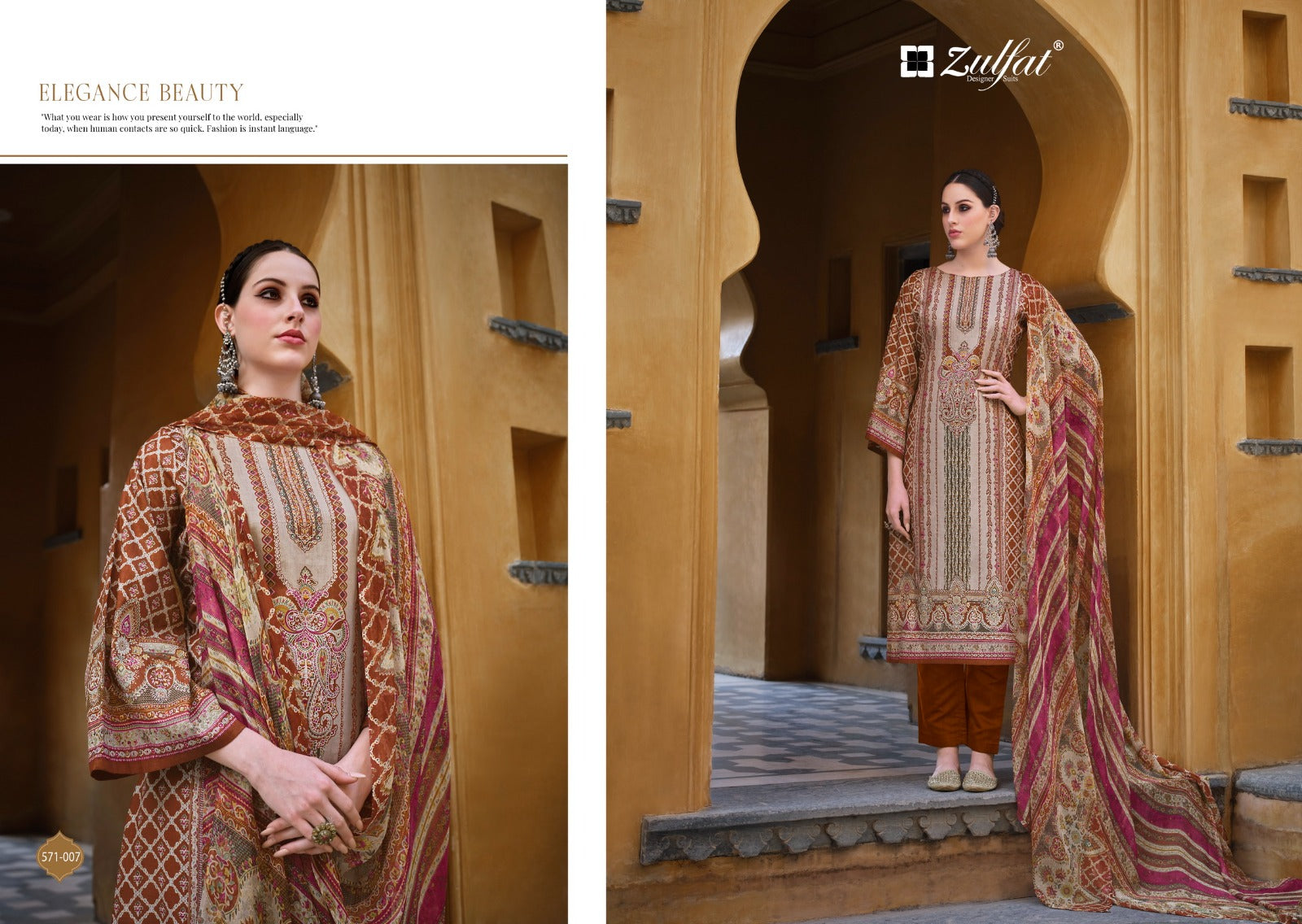 Zulfat Saima Cotton Dress Material Collection At Wholesale Rate