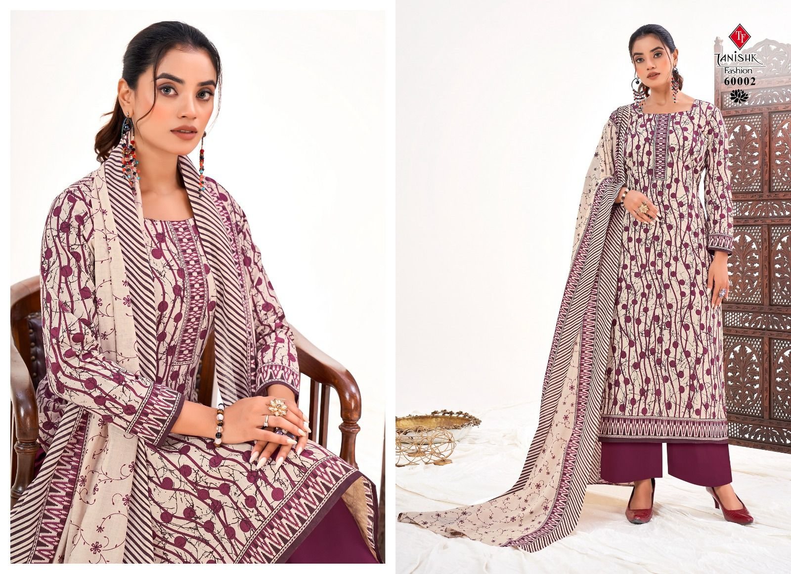 Tanishk Fashion Sanjh Cotton Printed Low Range Suit At Wholesale Price