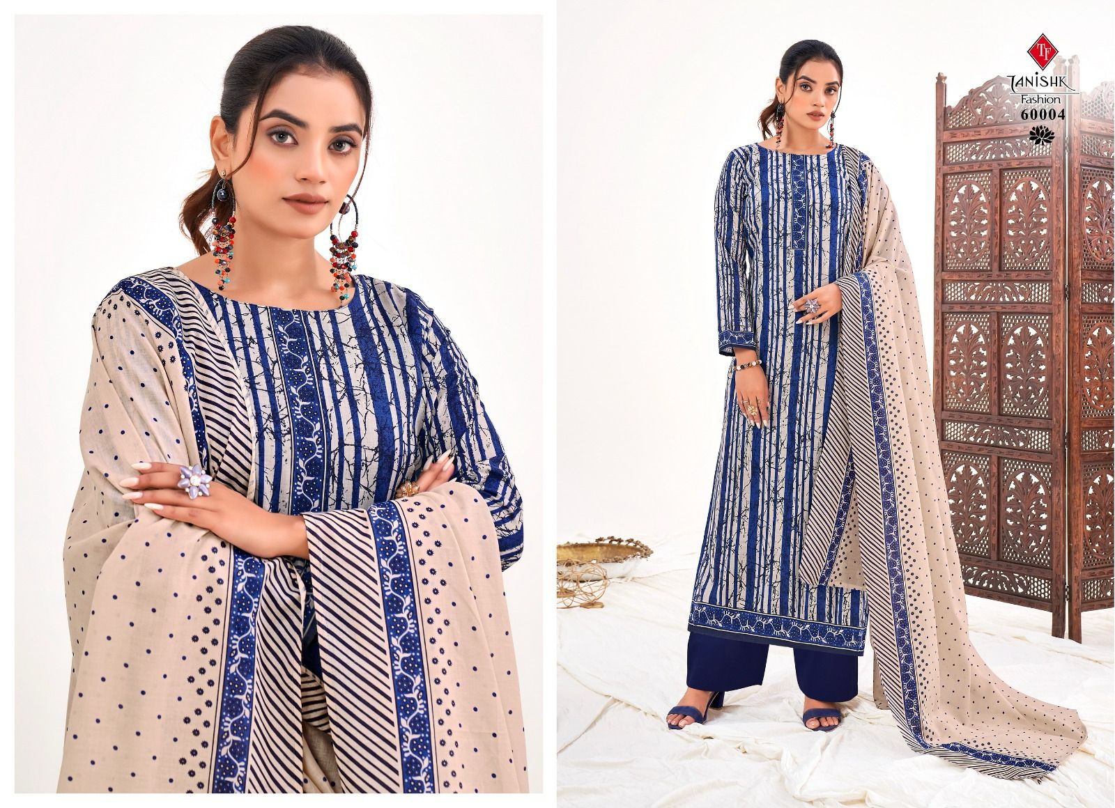 Tanishk Fashion Sanjh Cotton Printed Low Range Suit At Wholesale Price