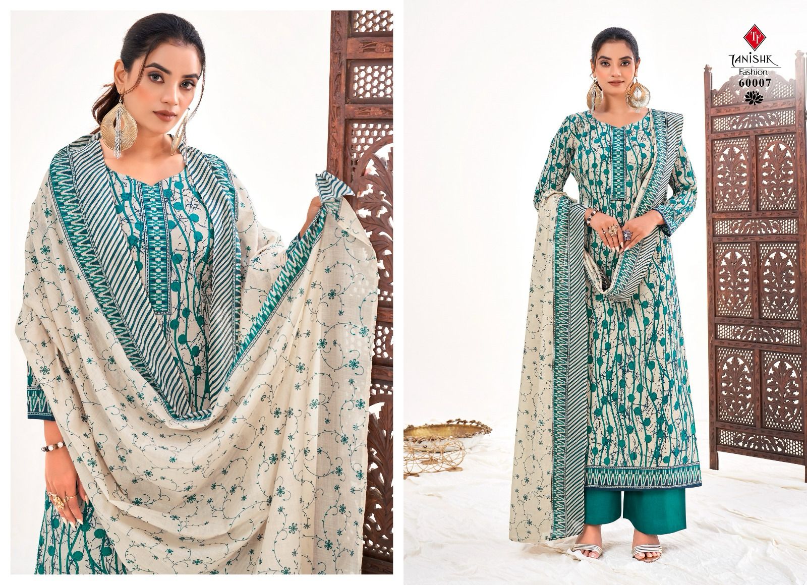 Tanishk Fashion Sanjh Cotton Printed Low Range Suit At Wholesale Price