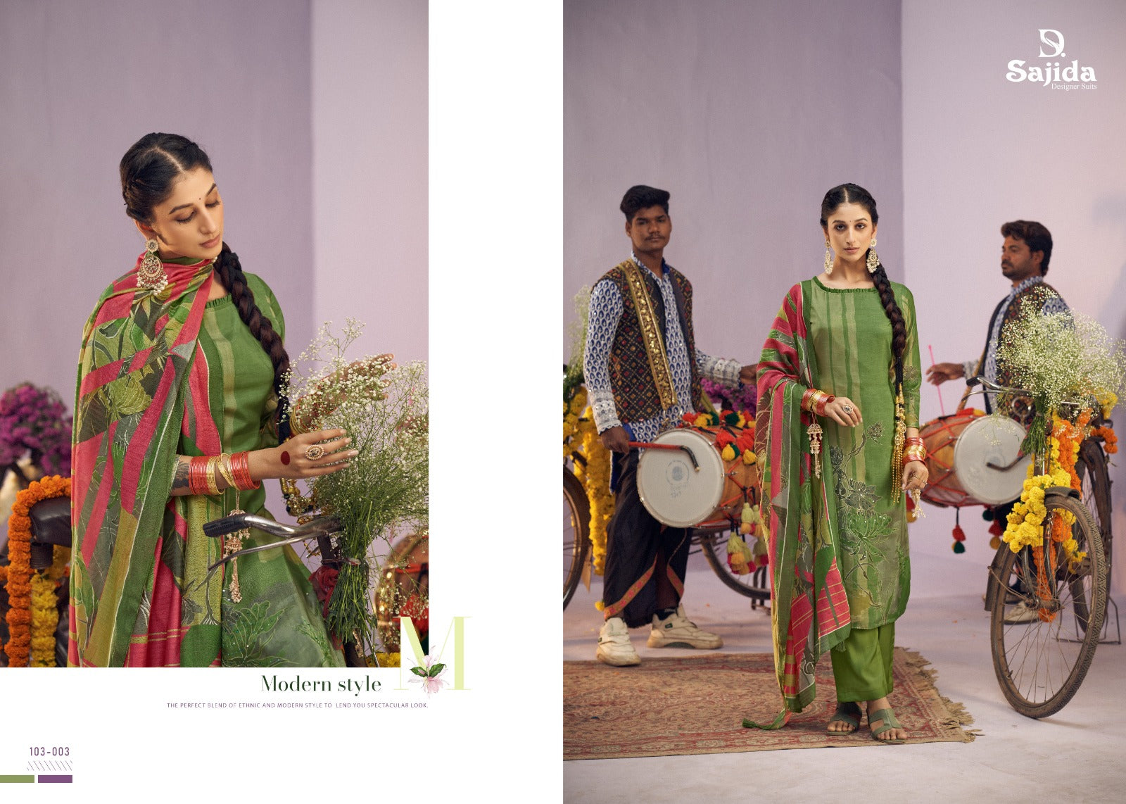 Sajida Designer Suits Rezinaa Viscose Digital Print With Handwork Salwar Suit Partywear Suits For Women