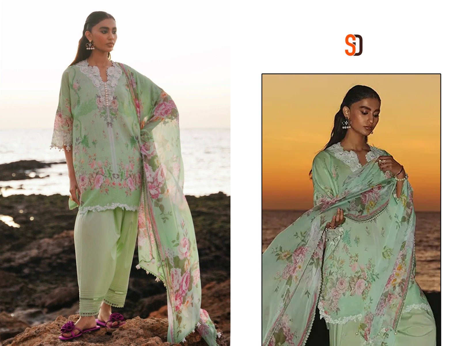 Shraddha Designer Sana Safinaz Vol 5 Lawn Cotton With Embroidery Work Pakistani Suits Wholesaler