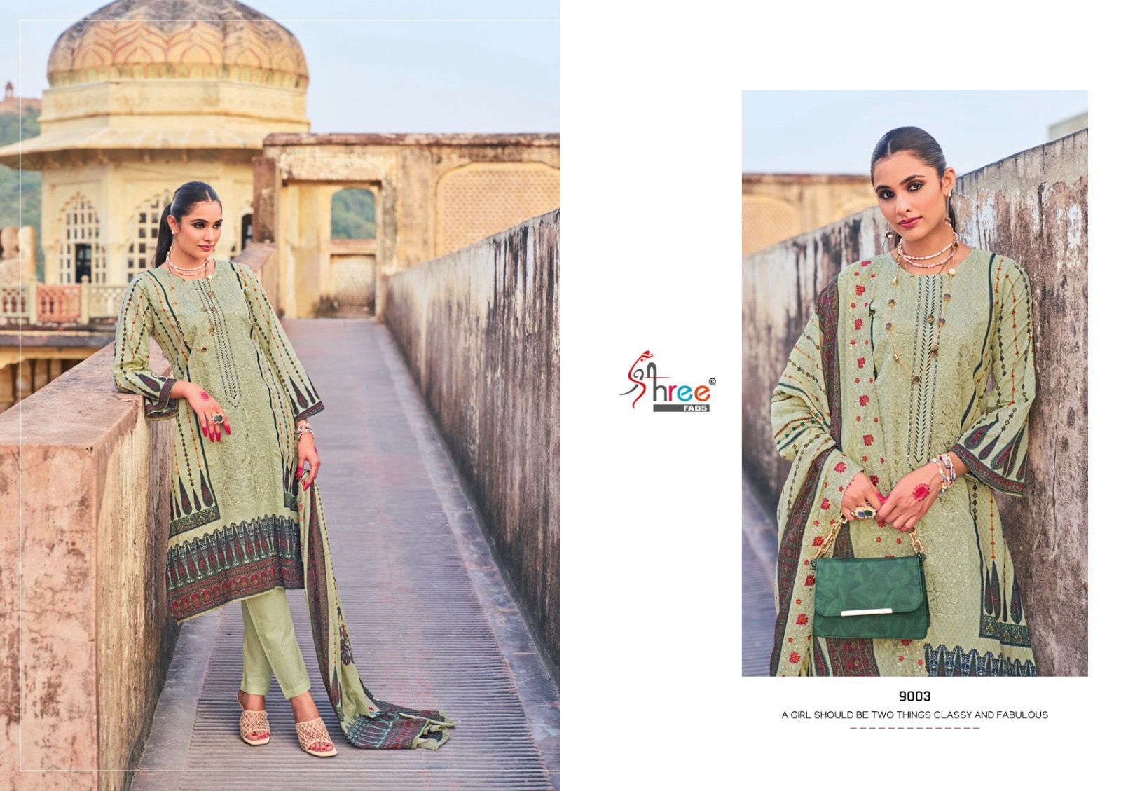 Shree Fabs Bin Saeed Lawn Collection Vol 9 Lawn Cotton With Embroidery Work Pakistani Salwar Suits At Wholesale Rate - jilaniwholesalesuit